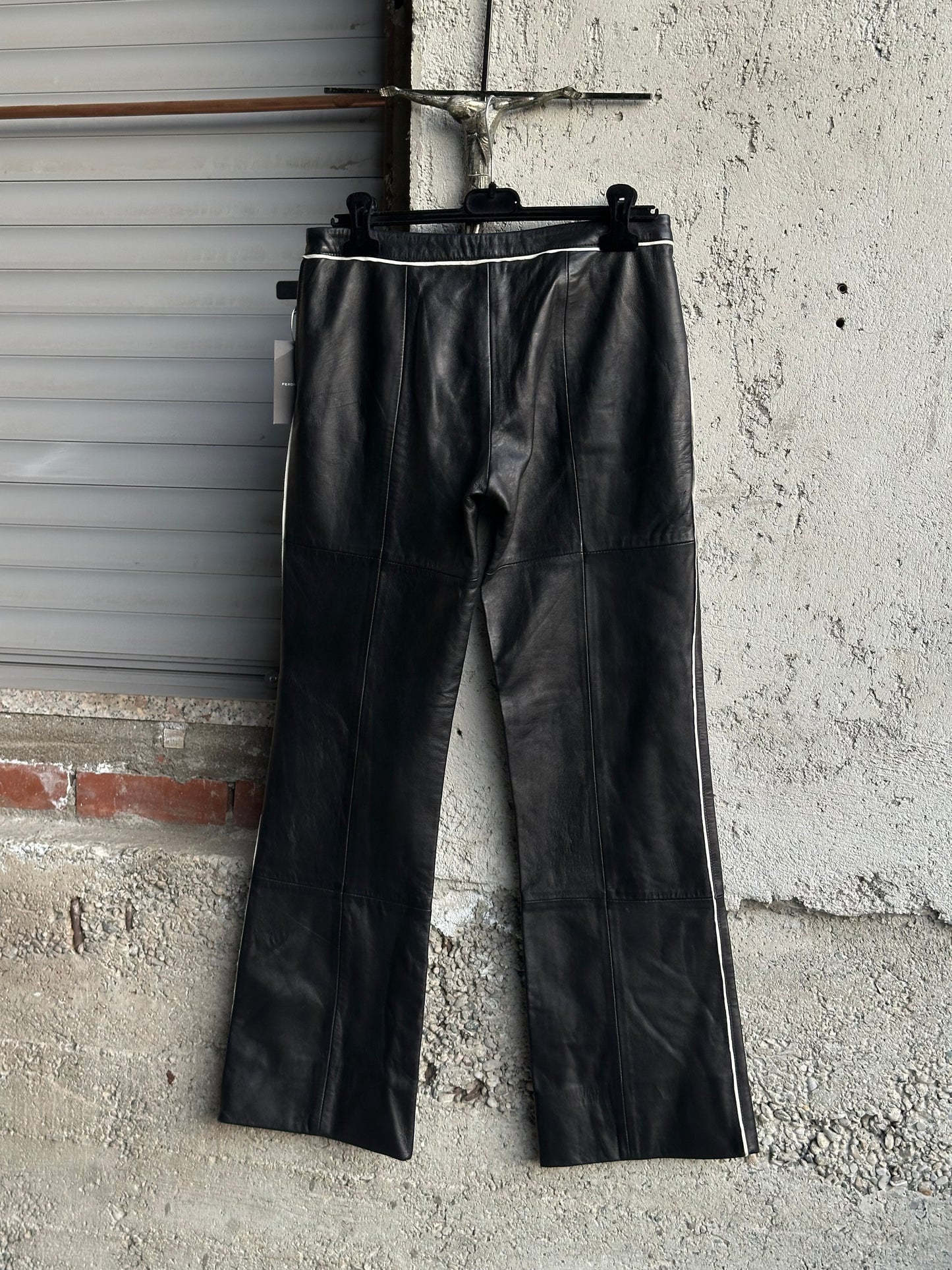 ARMANI FLARED LEATHER PANTS