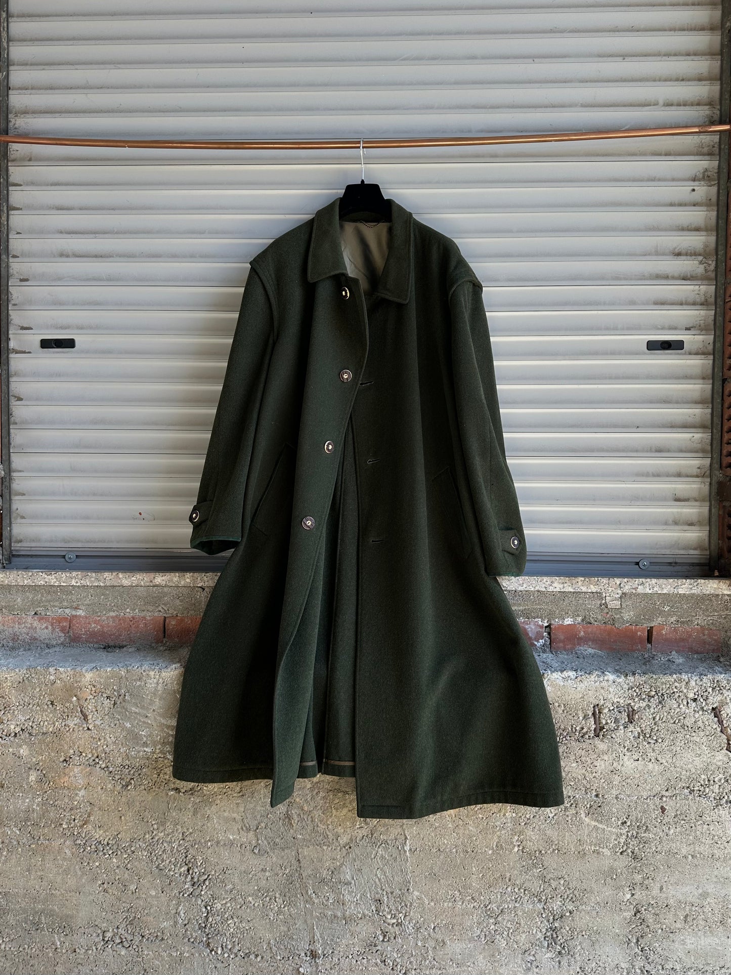 WOOL OLIVE GREEN COAT