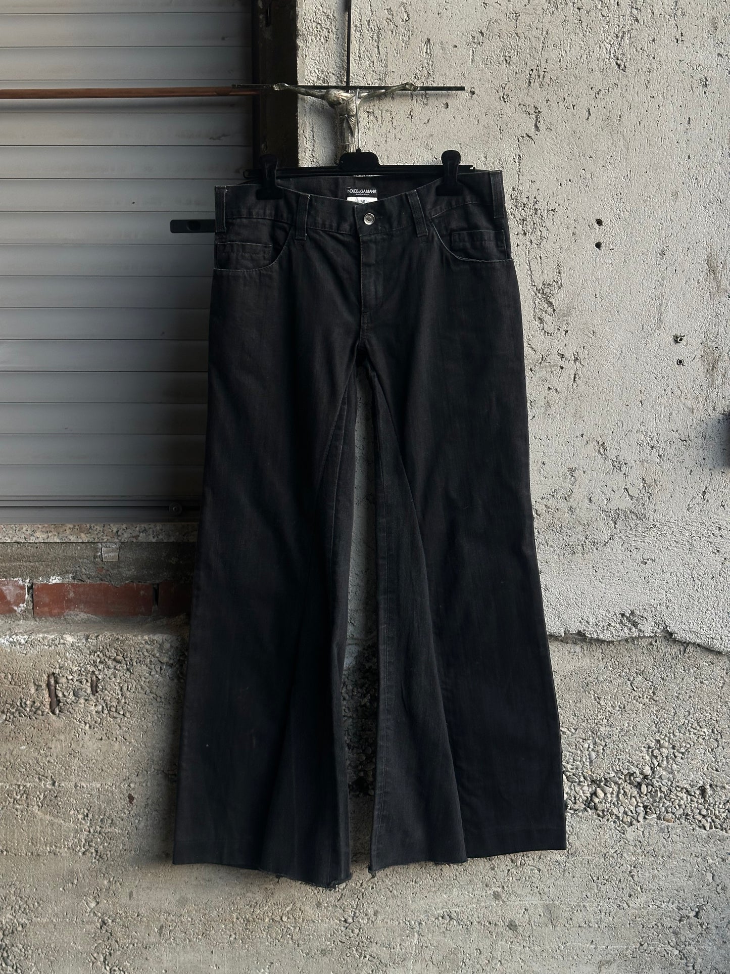 DOLCE & GABBANA FLARED BLACK JEANS