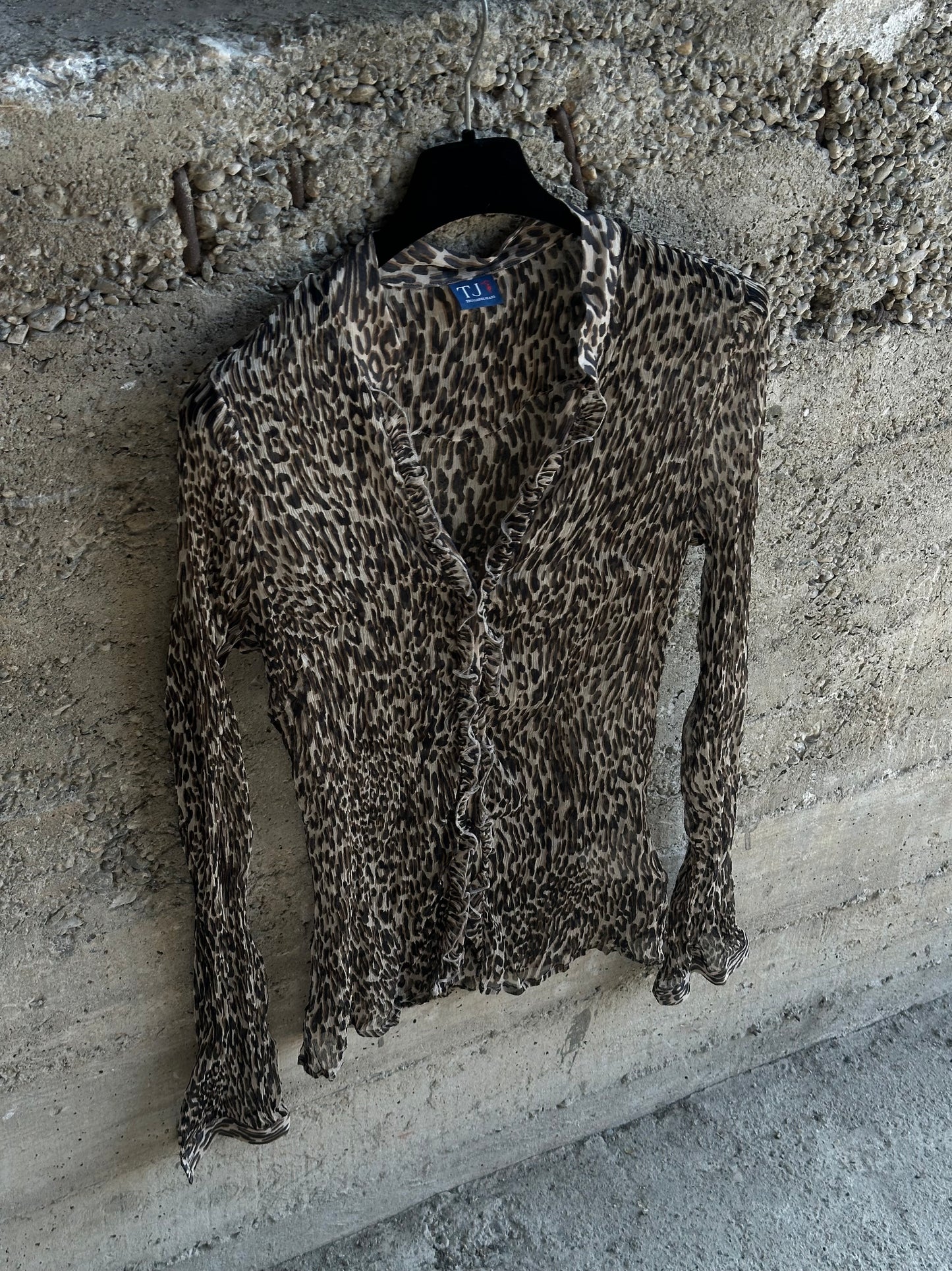 TRUSSARDI LEOPARD SILK SHIRT