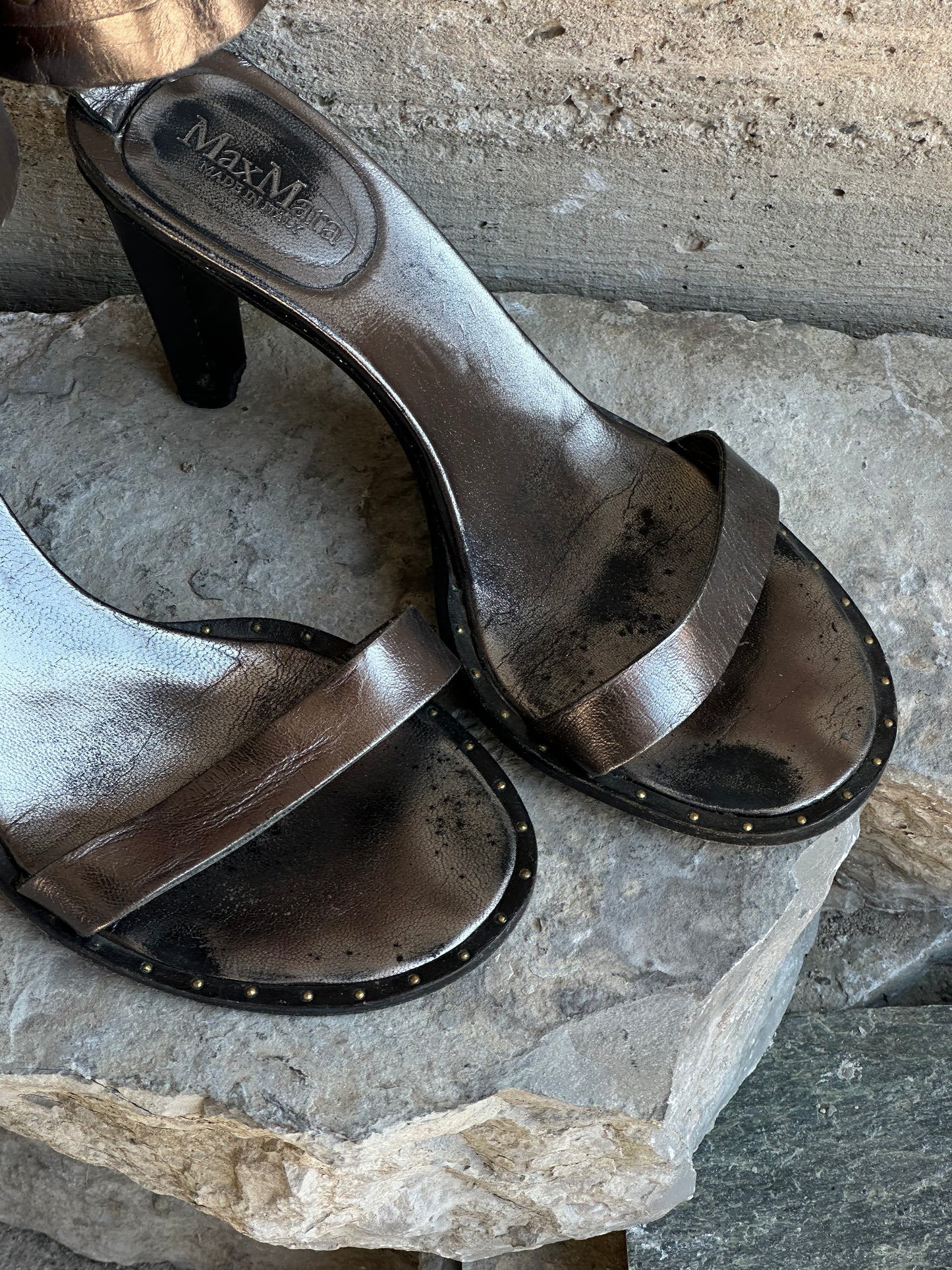 MAX MARA STUDDED GLADIATOR SANDALS