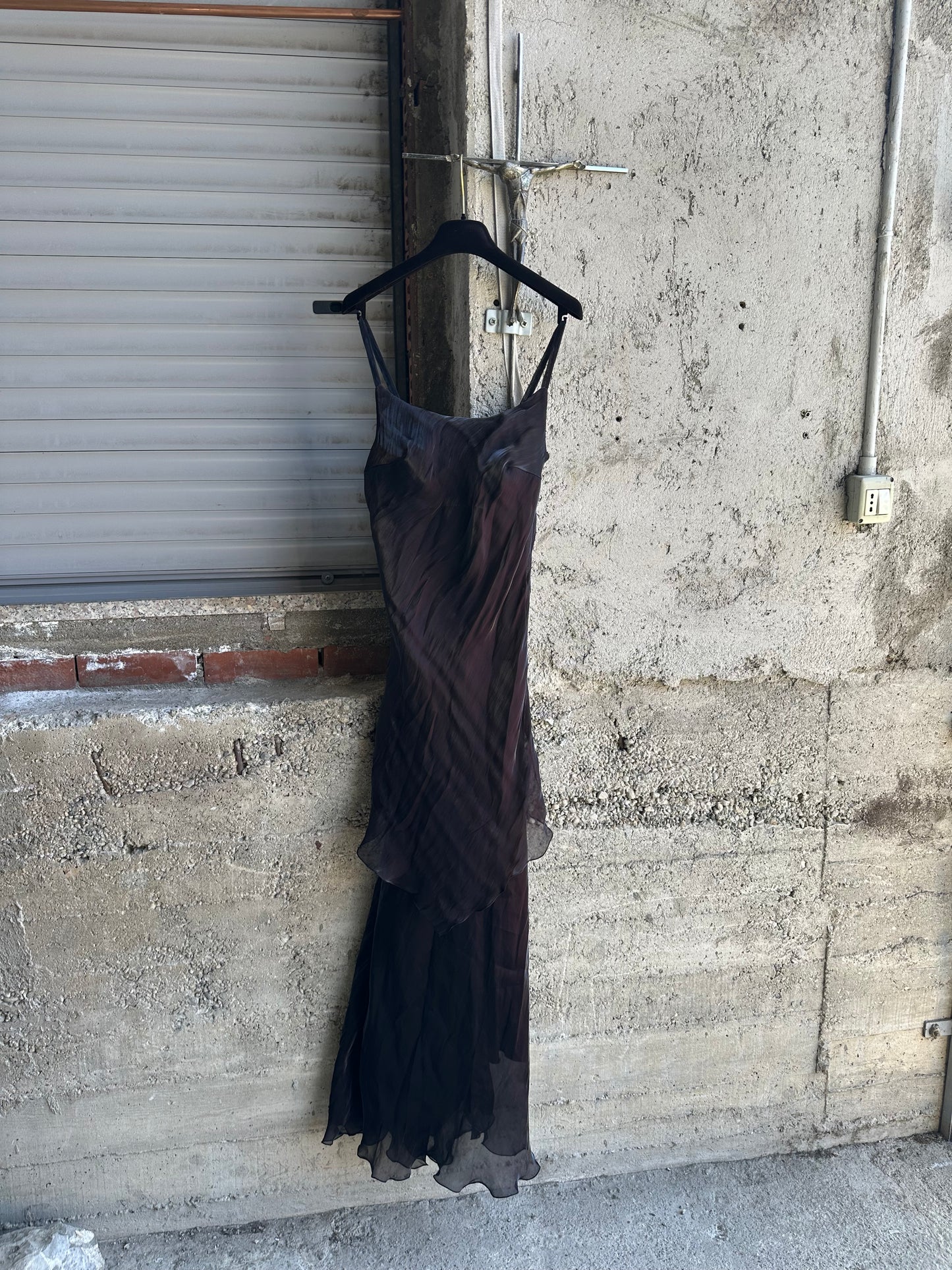 NYLON & SILK BLEND SLIP DRESS