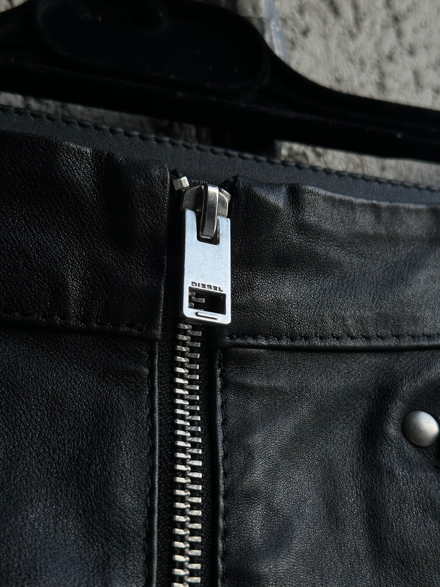 DIESEL LEATHER SKIRT