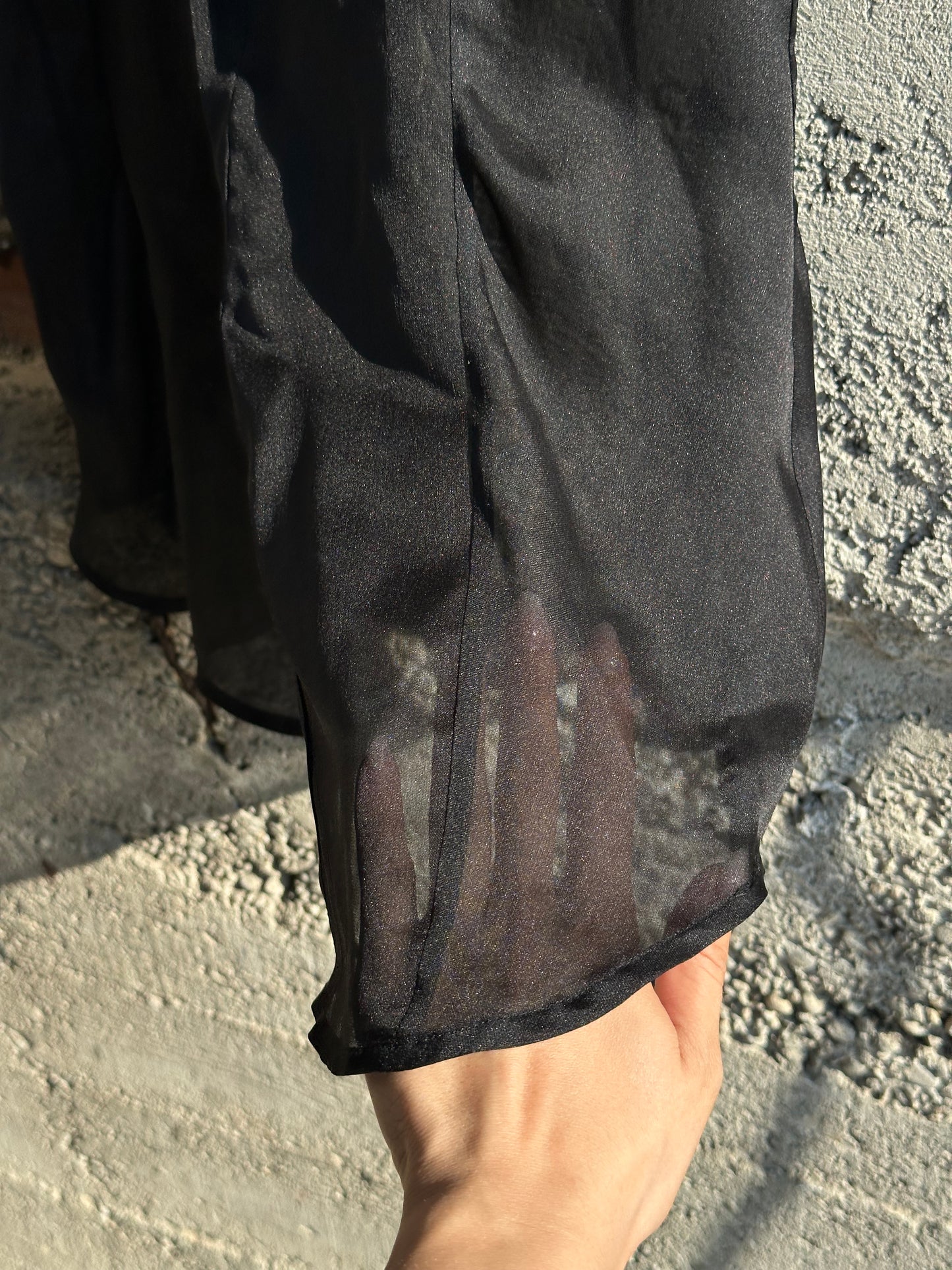 DSQUARED2 BLACK TRANSPARENT SHIRT