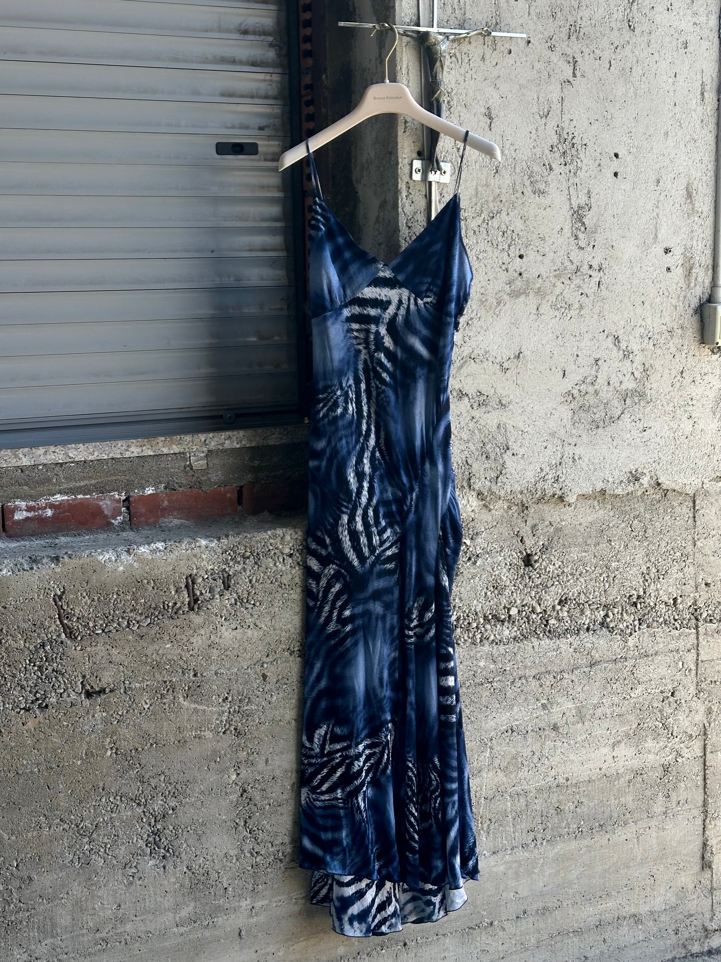 ROBERTO CAVALLI ZEBRA BLUE DRESS