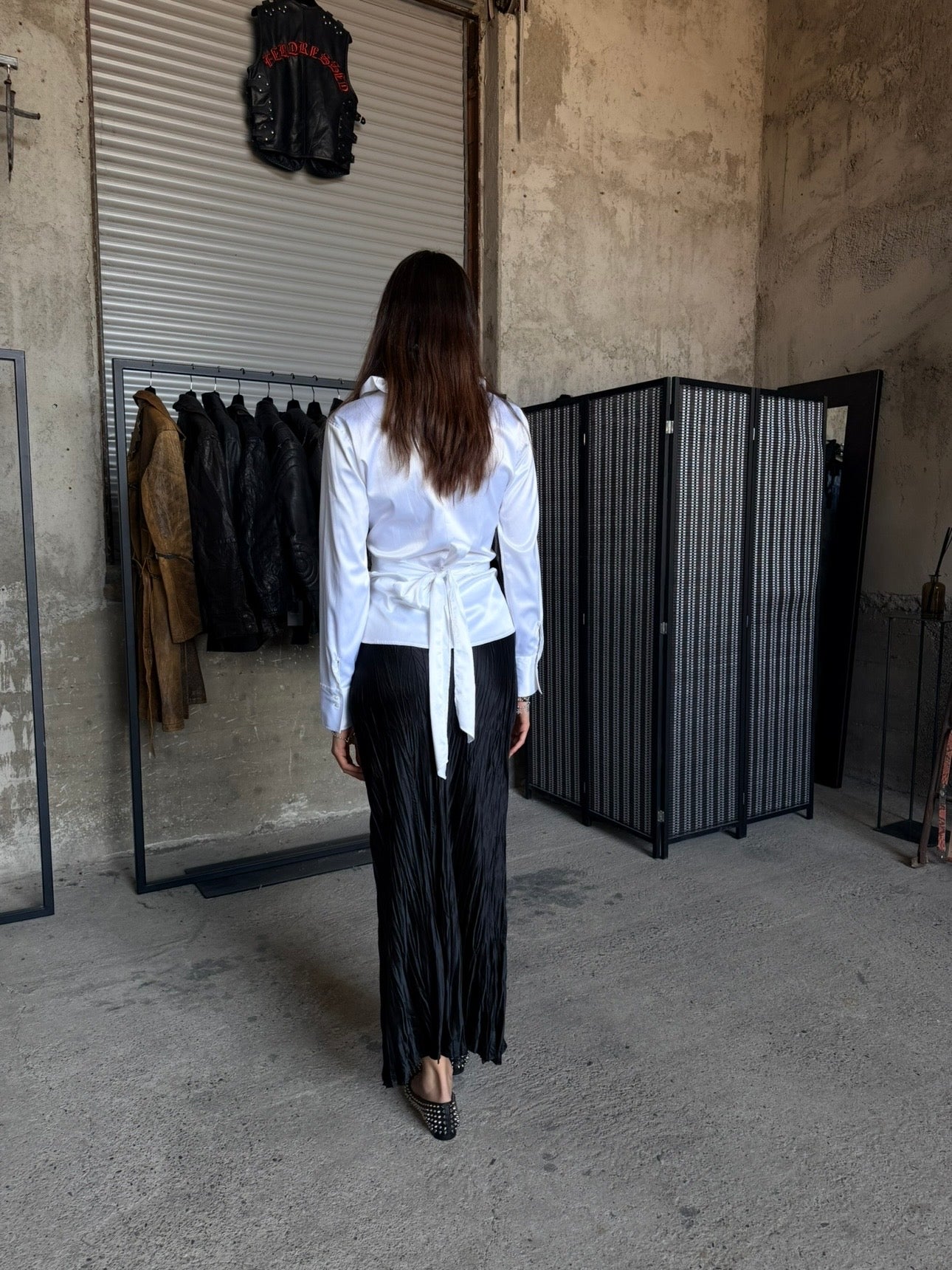 WHITE SILK SHIRT