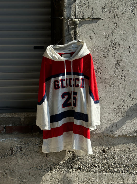 GUCCI COLLEGE HOODED T-SHIRT