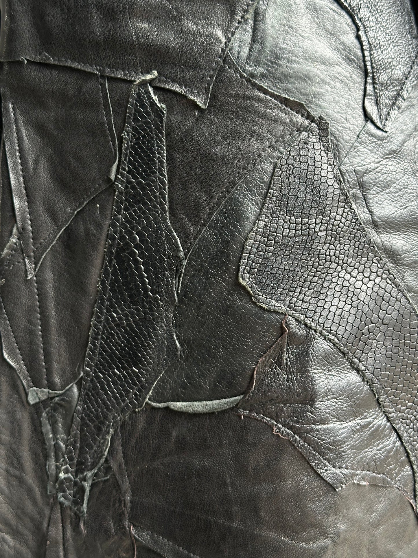 ALEKSANDER CECCO PATCHWORK TIBIA CUT PANTS