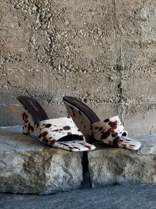 JEFFREY CAMPBELL PONYHAIR WEDGE HEELS