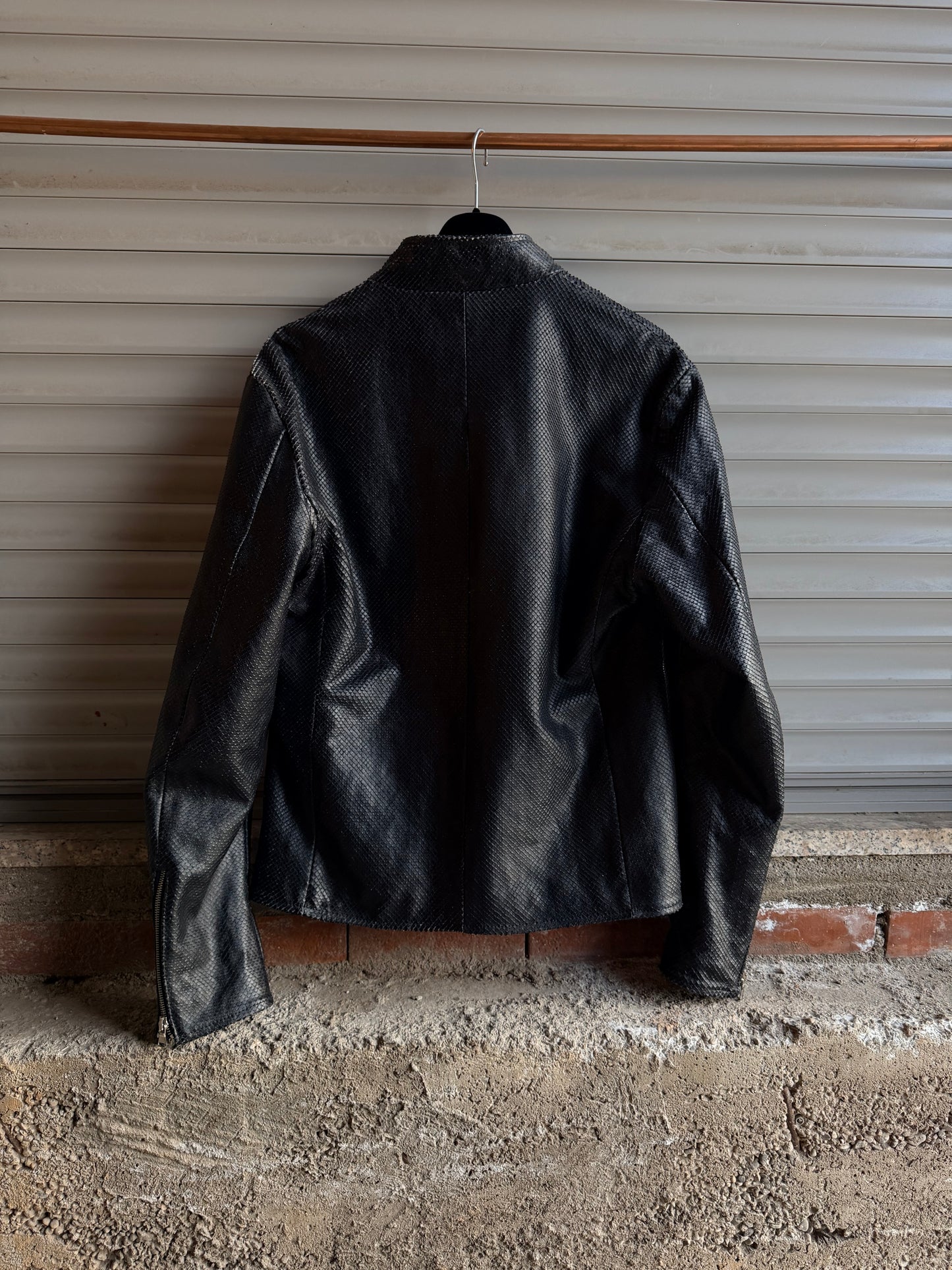 SNAKESKIN LEATHER BIKER