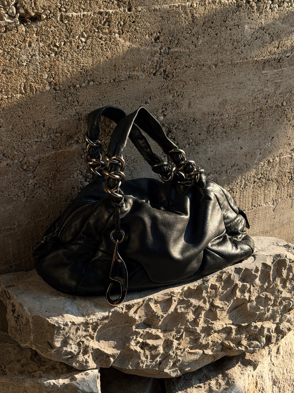 FAY LEATHER INTERLOCKED BAG