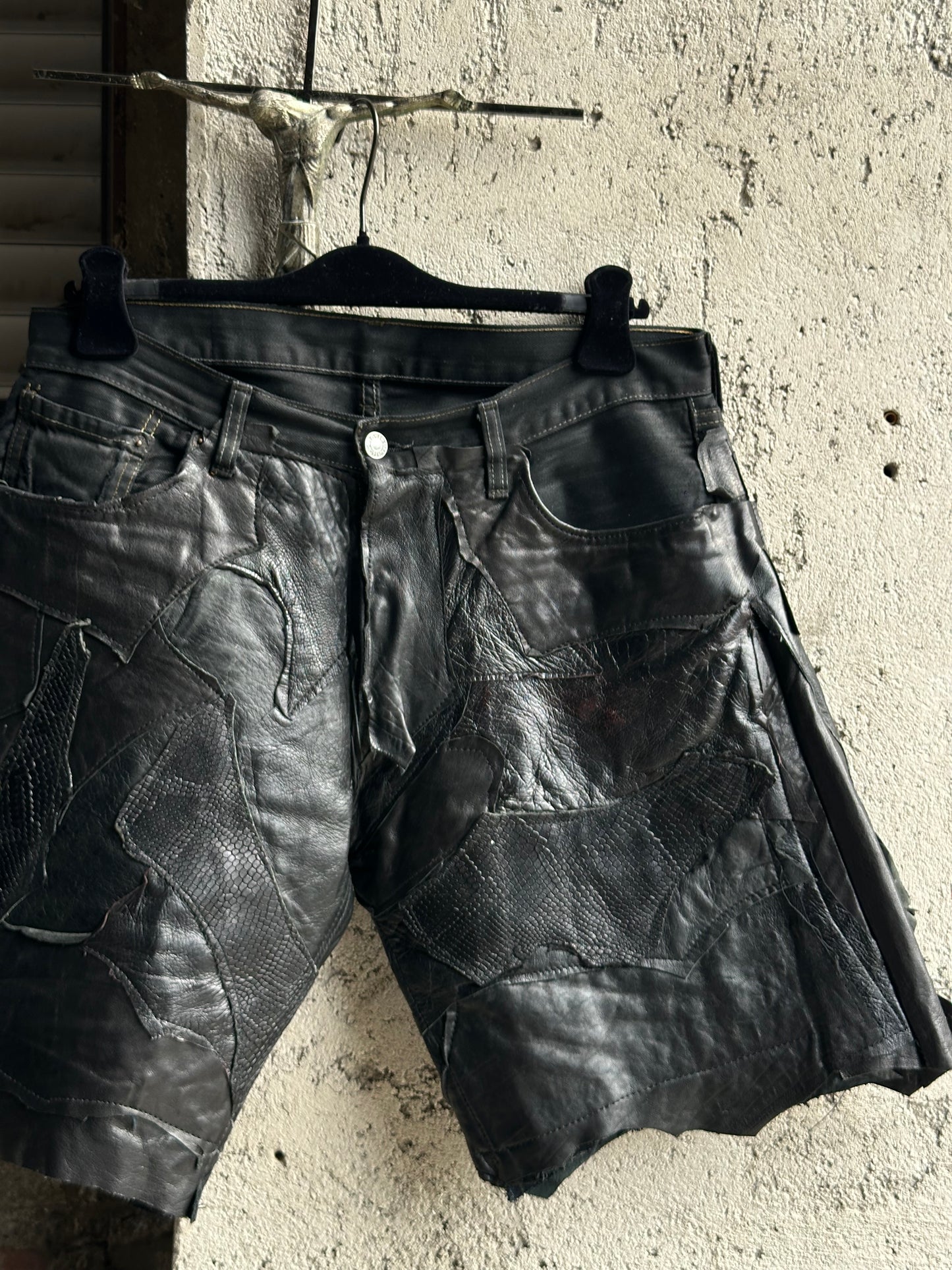 ALEKSANDER CECCO PATCHWORK TIBIA CUT PANTS