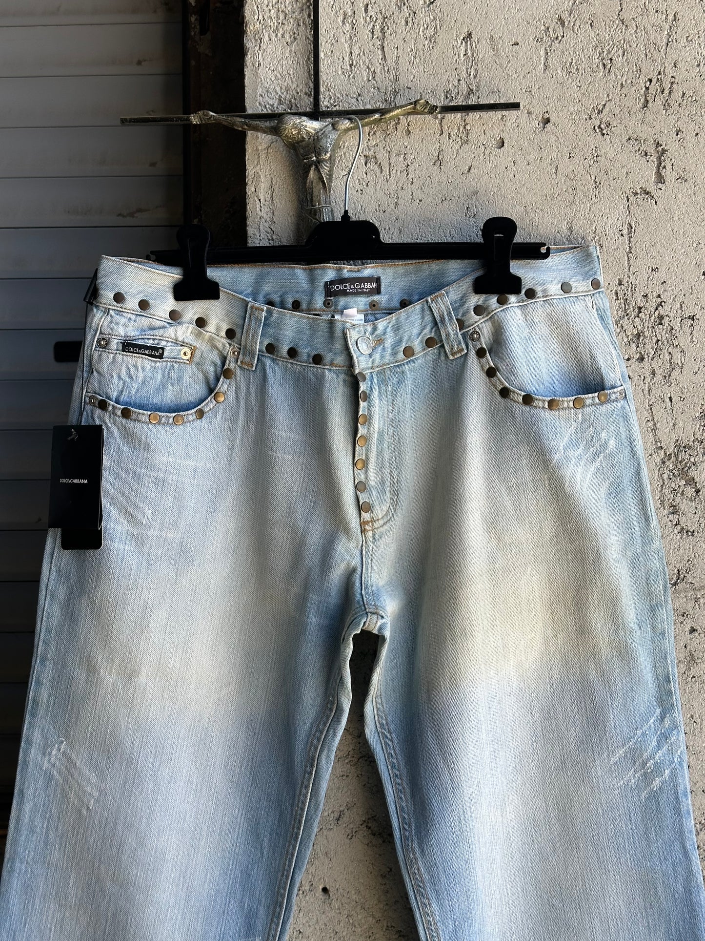 DOLCE & GABBANA TIGER STUDDED JEANS