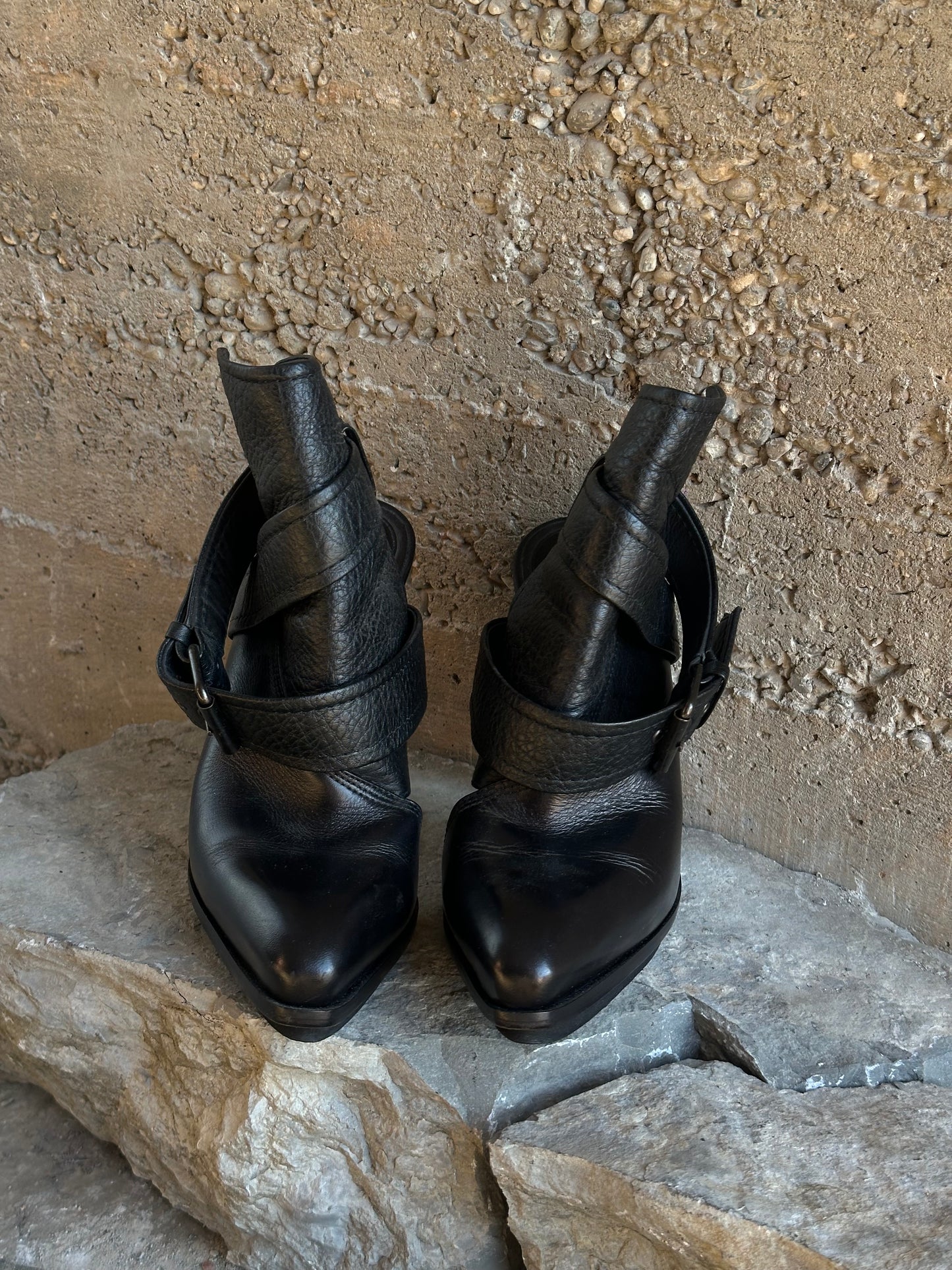 ALEXANDER MCQUEEN FOLDED RUNWAY HEELS