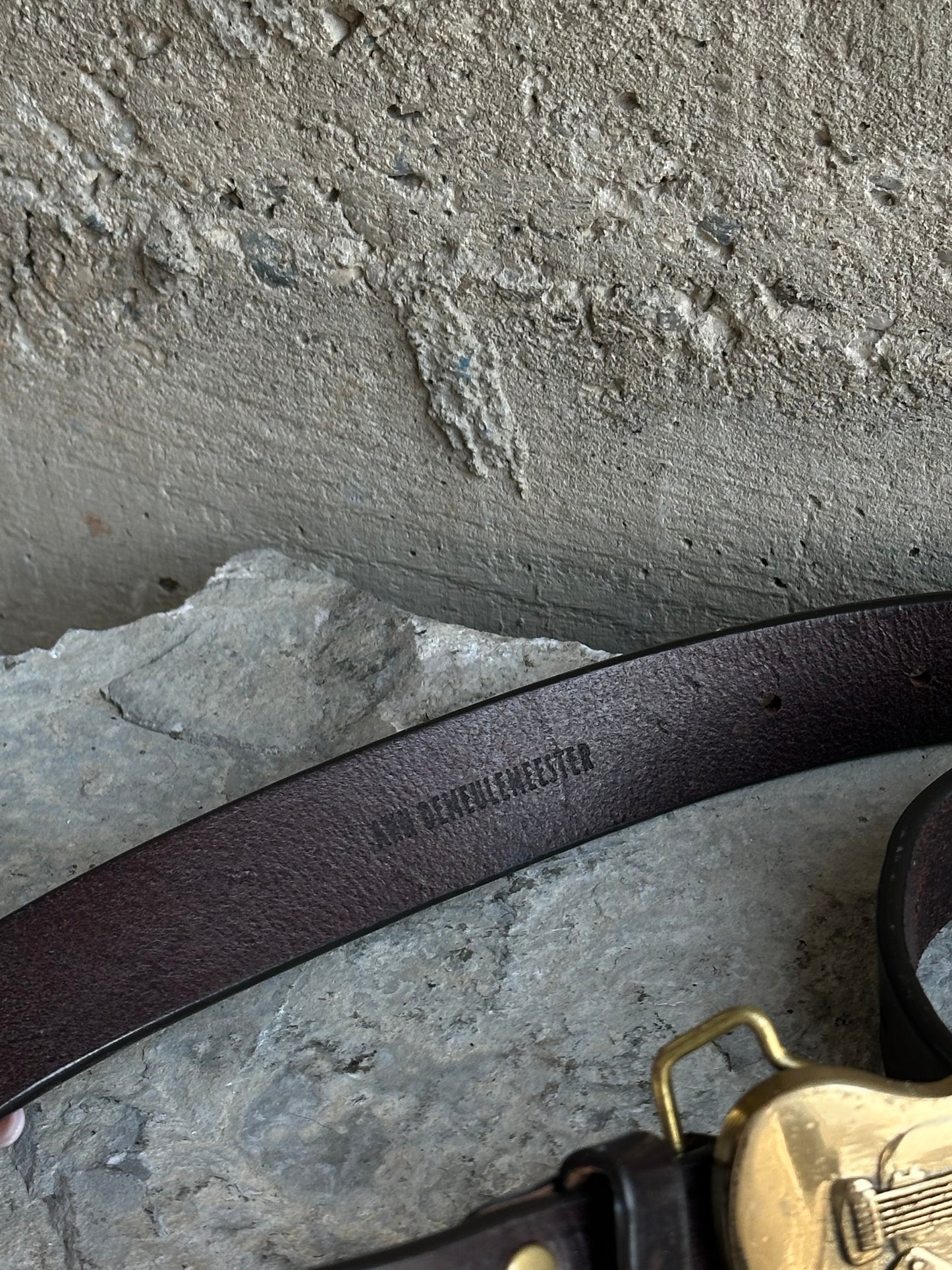 ANN DEMEULEMEESTER ROCKSTAR LEATHER BELT