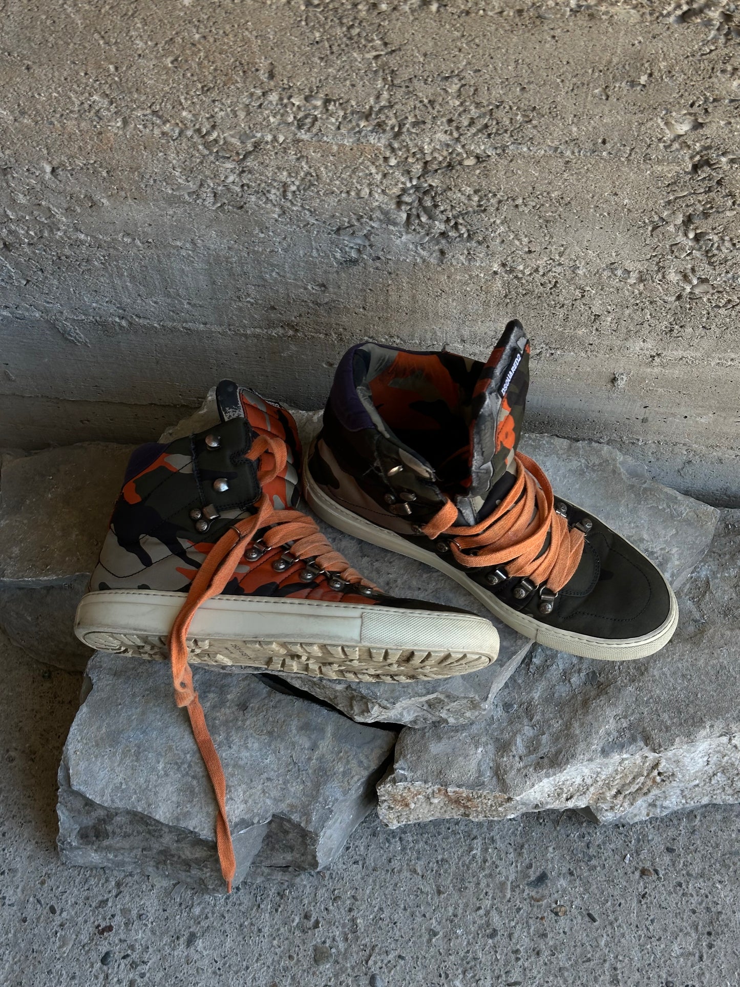 DSQUARED2 CAMO ORANGE SNEAKERS