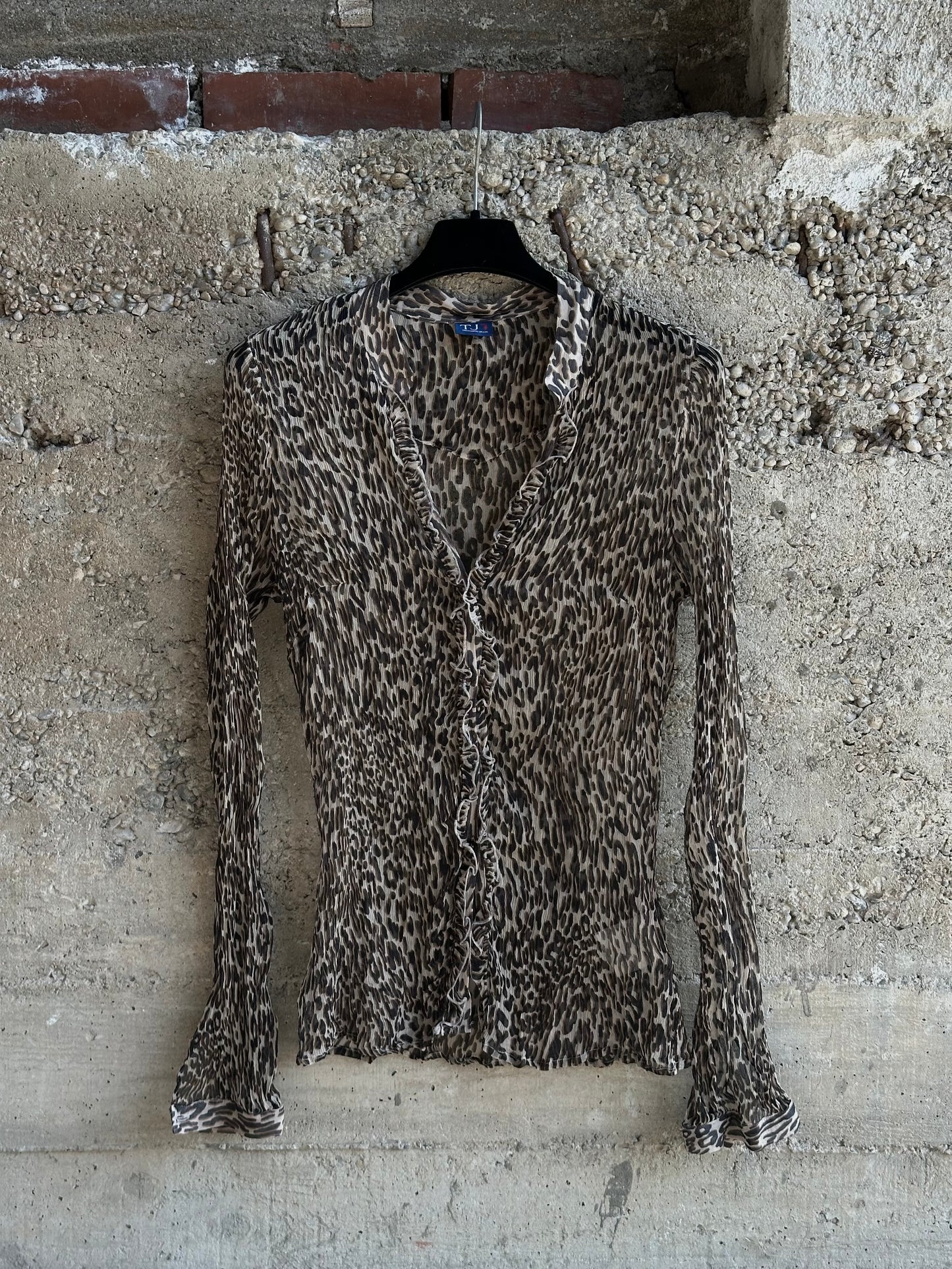 TRUSSARDI LEOPARD SILK SHIRT