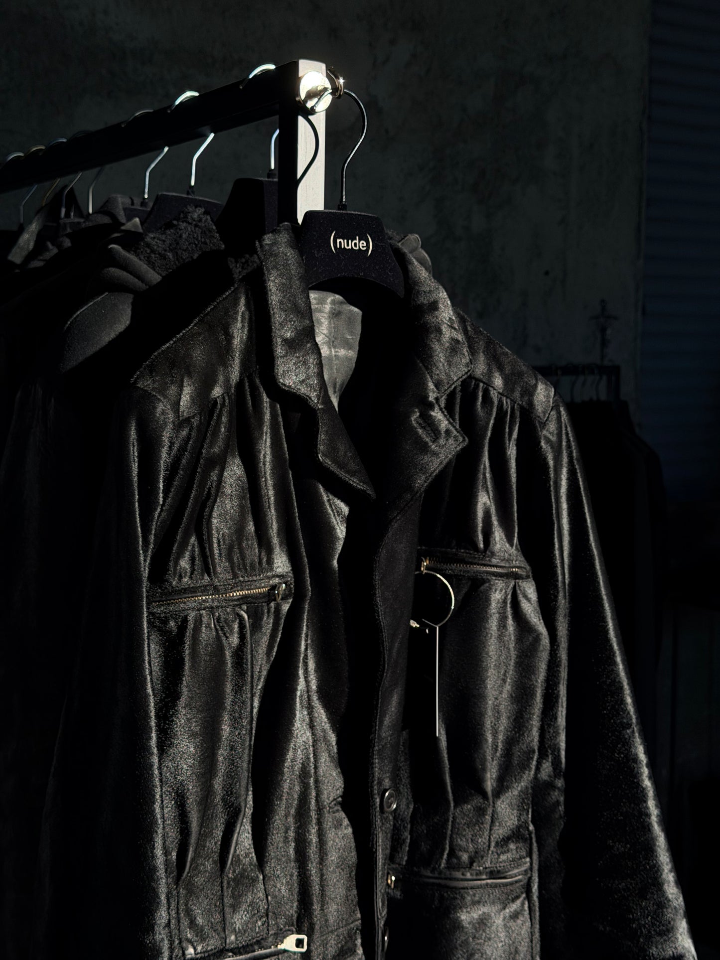 BLACK PONYHAIR BLAZER JACKET