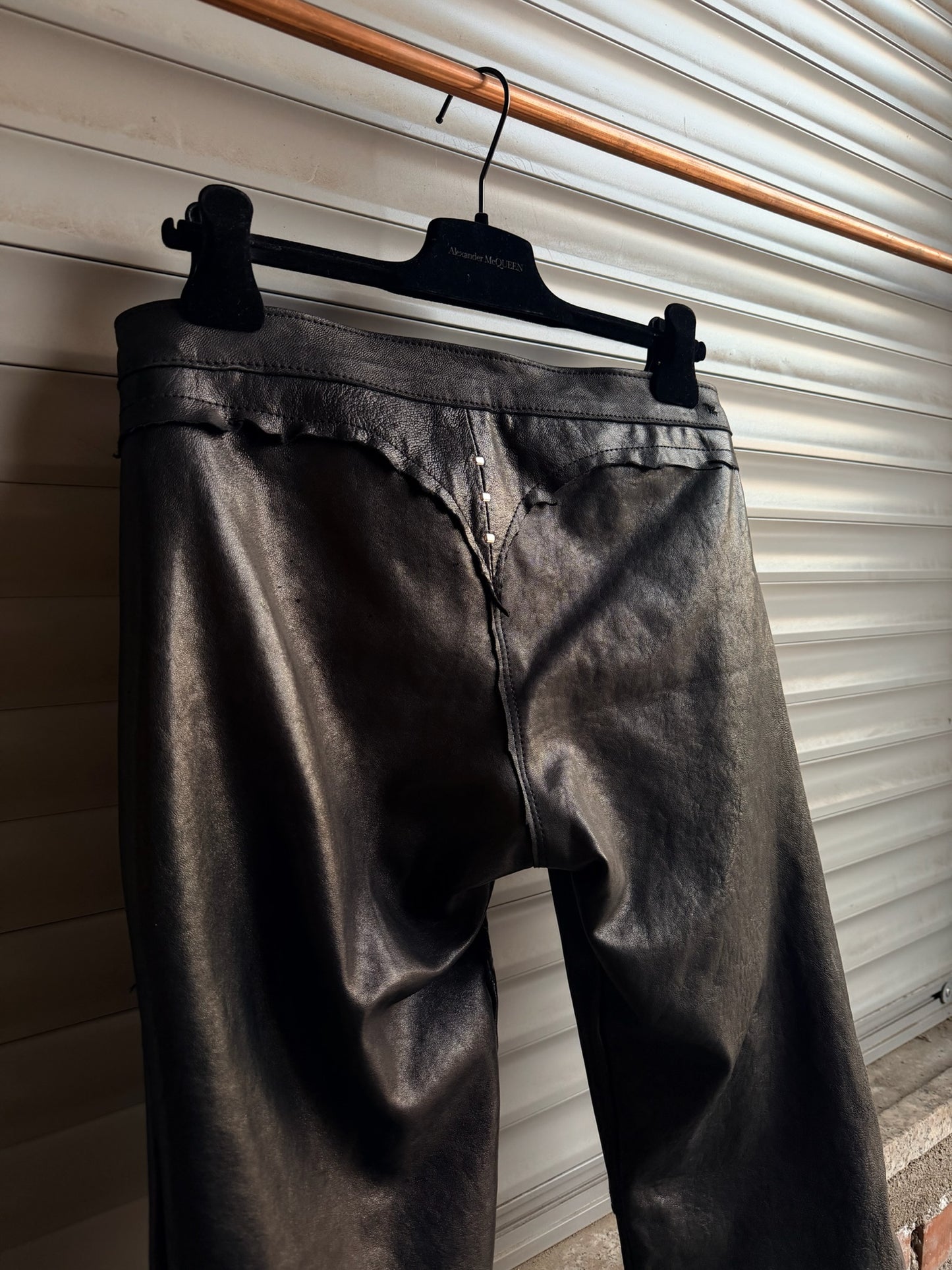 ALEKSANDER CECCO “ALEYA” BOOTCUT LEATHER PANTS
