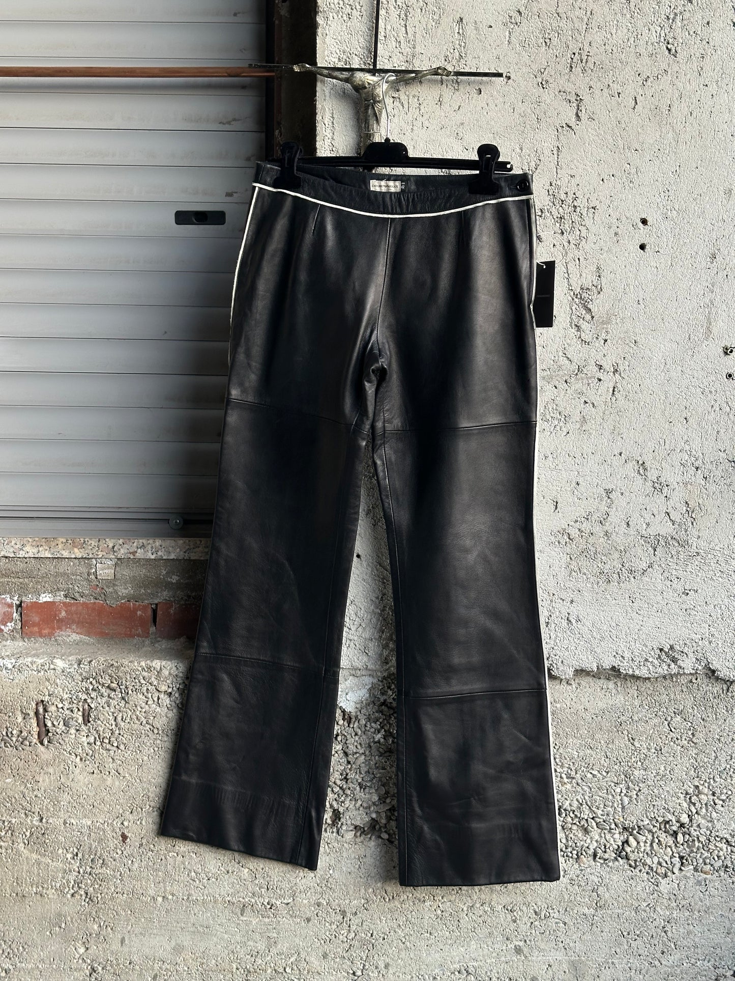 ARMANI FLARED LEATHER PANTS