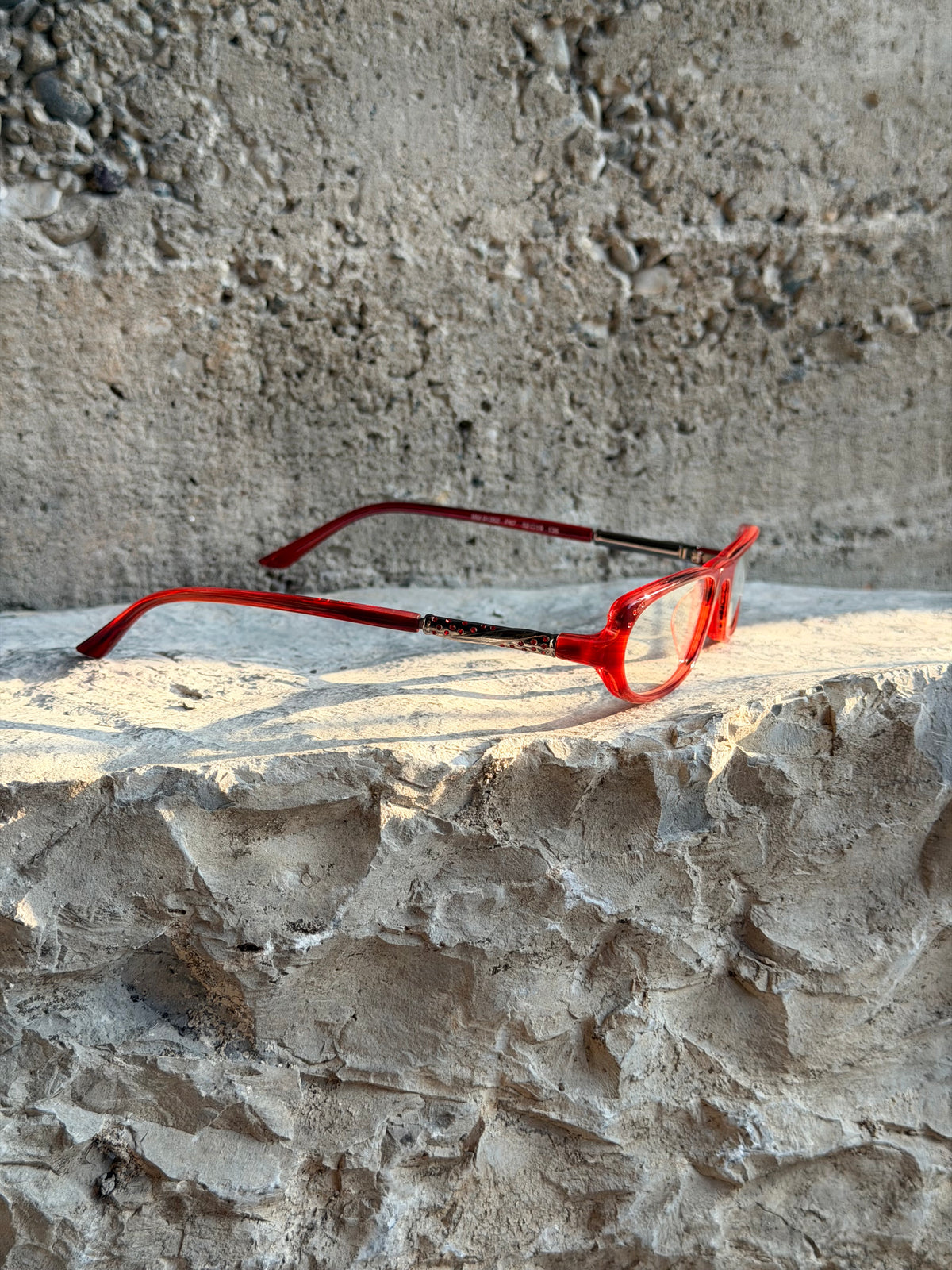 BLUMARINE SWAROWSKI GRANNY RED GLASSES