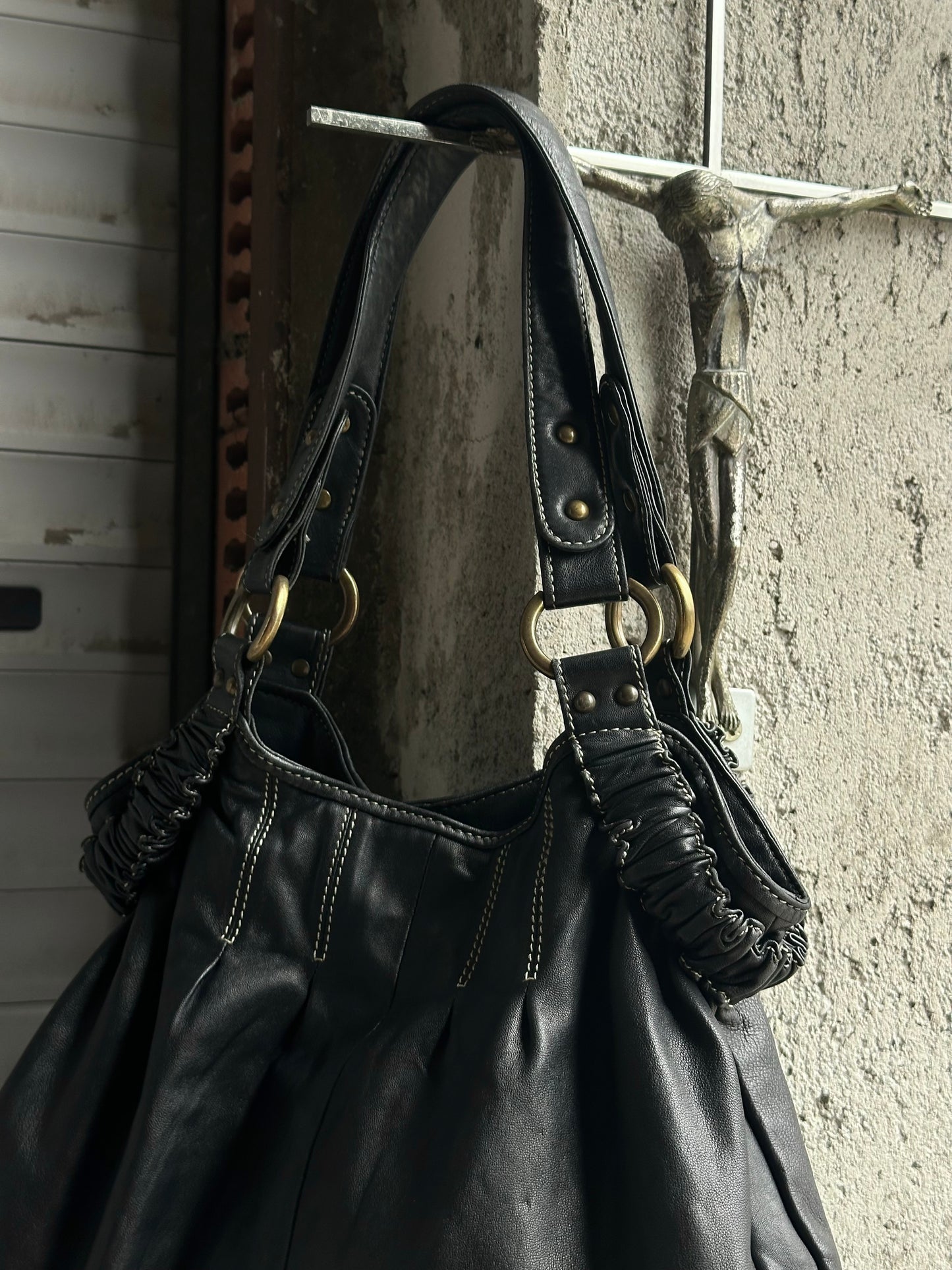 MAX & CO LAMB LEATHER TOTE BAG