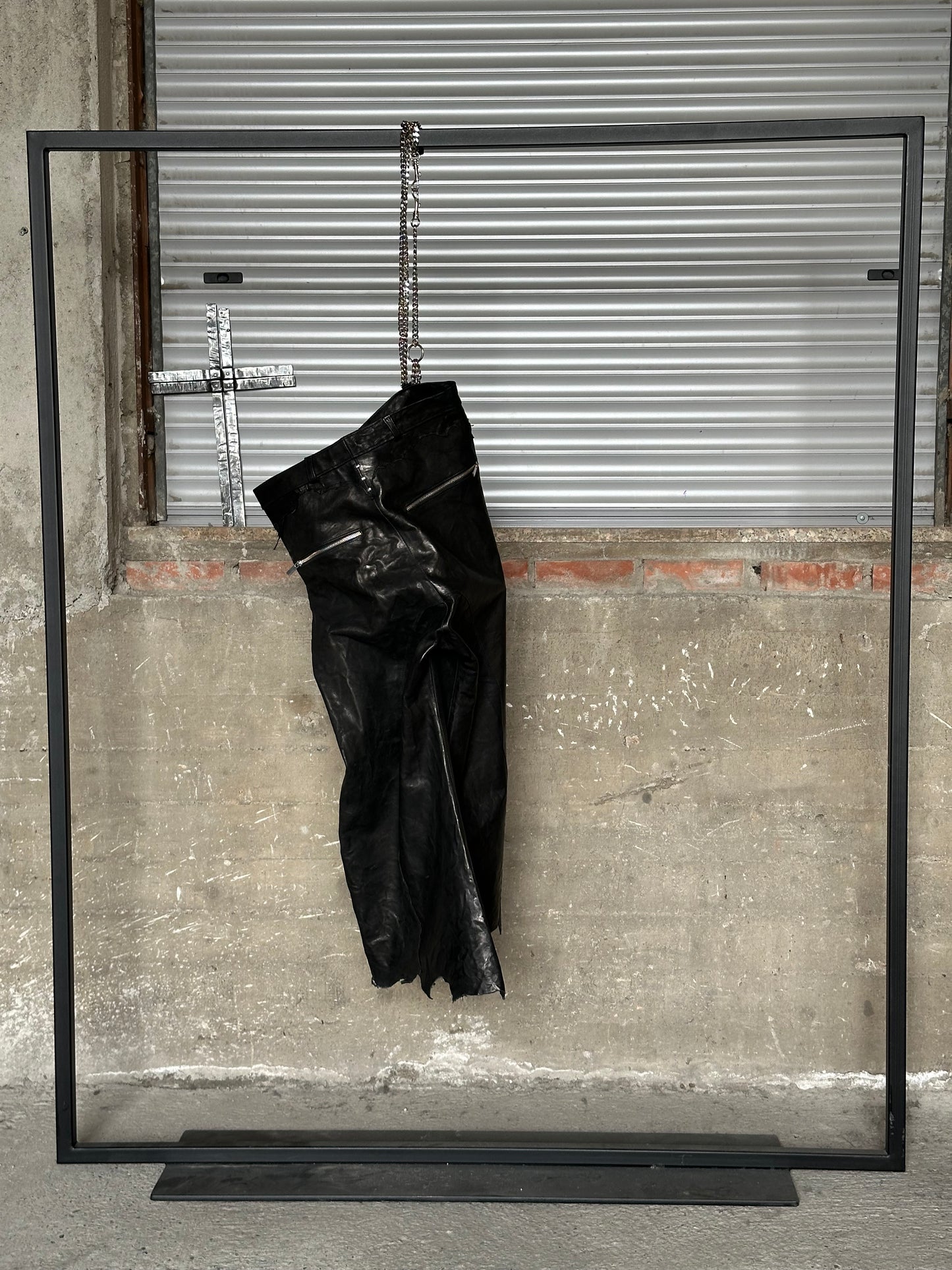 ALEKSANDER CECCO TENEBRAE MONUMENTUS LEATHER PANTS
