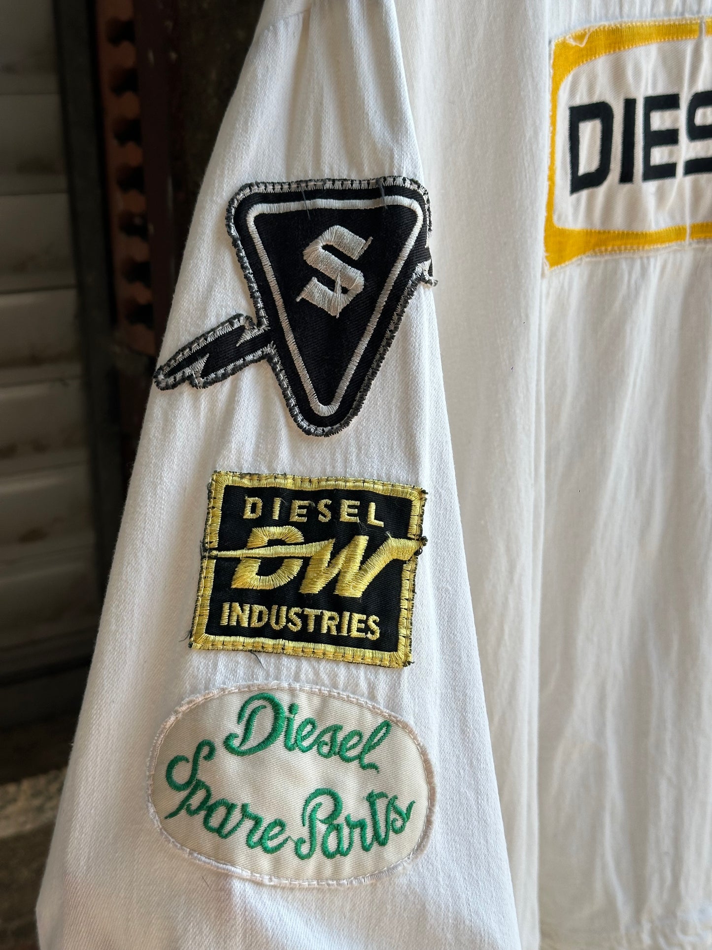 DIESEL PATCH WHITE DENIM JACKET