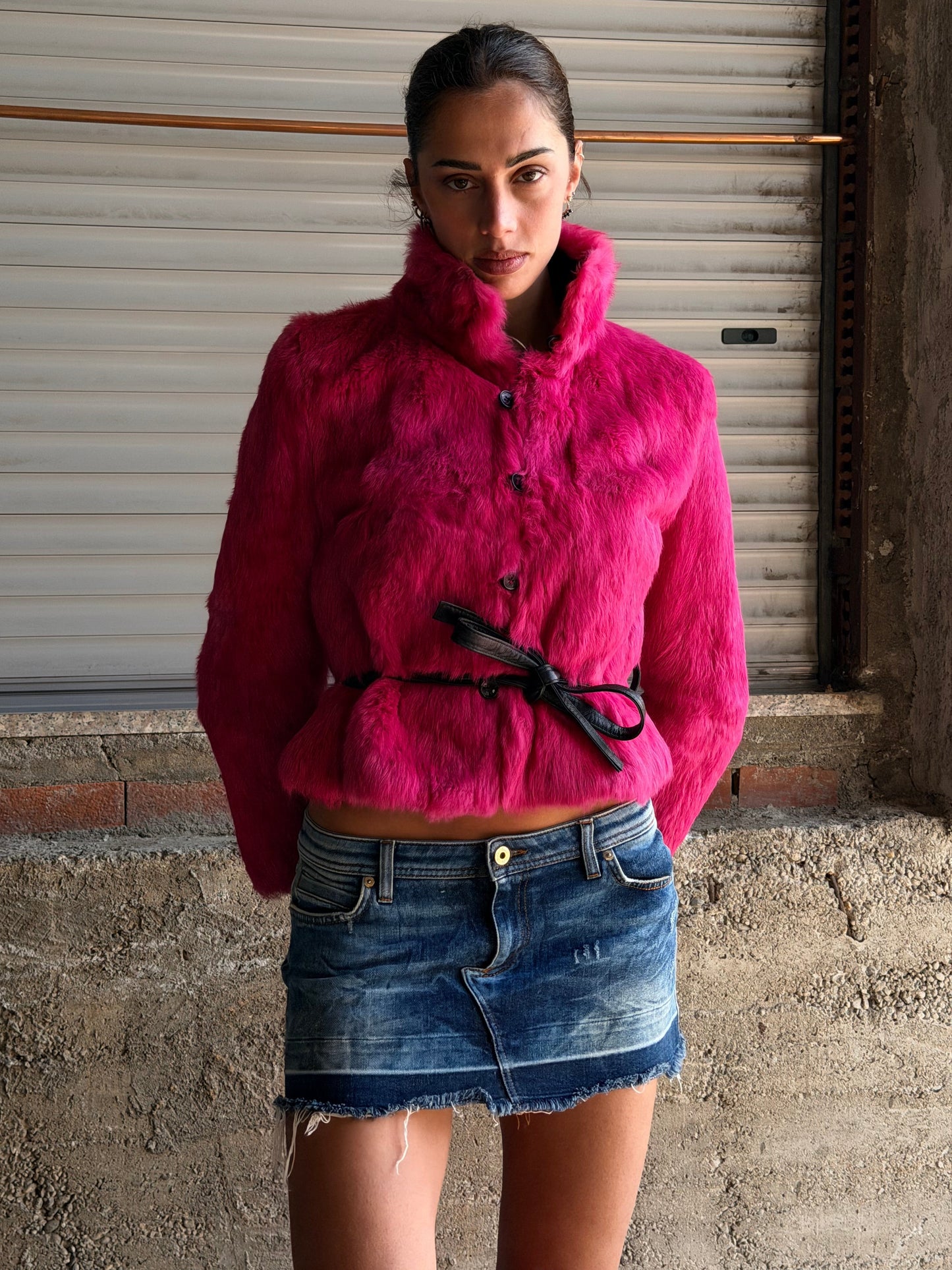 DOLCE & GABBANA DENIM MINI SKIRT