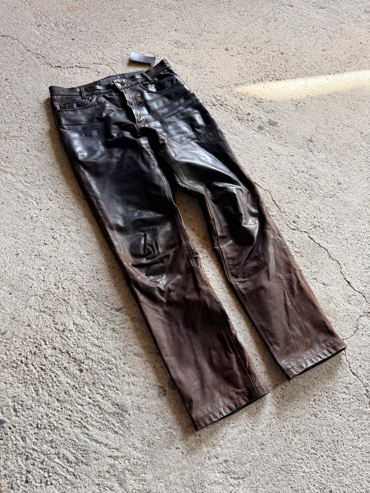 BROWN BUTTER LEATHER PANTS