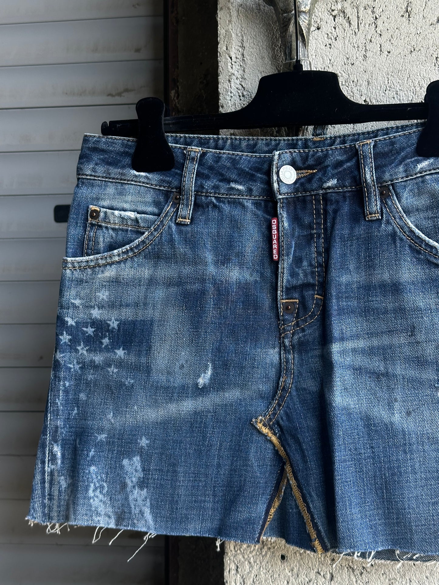 DSQUARED2 STARS DENIM SKIRT