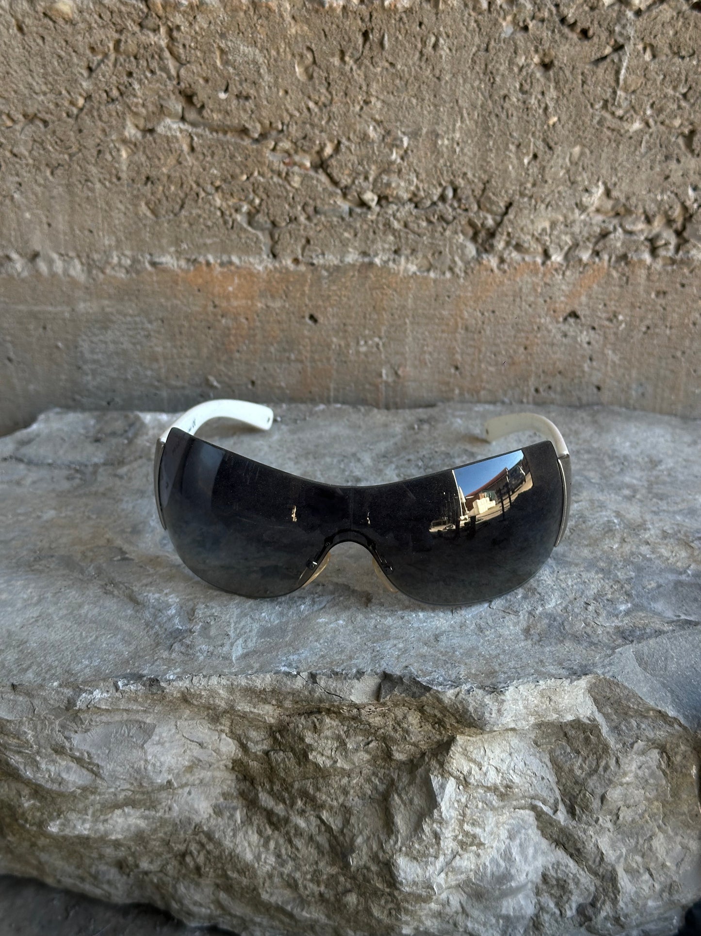 PRADA SILVER STRIPE SUNGLASSES