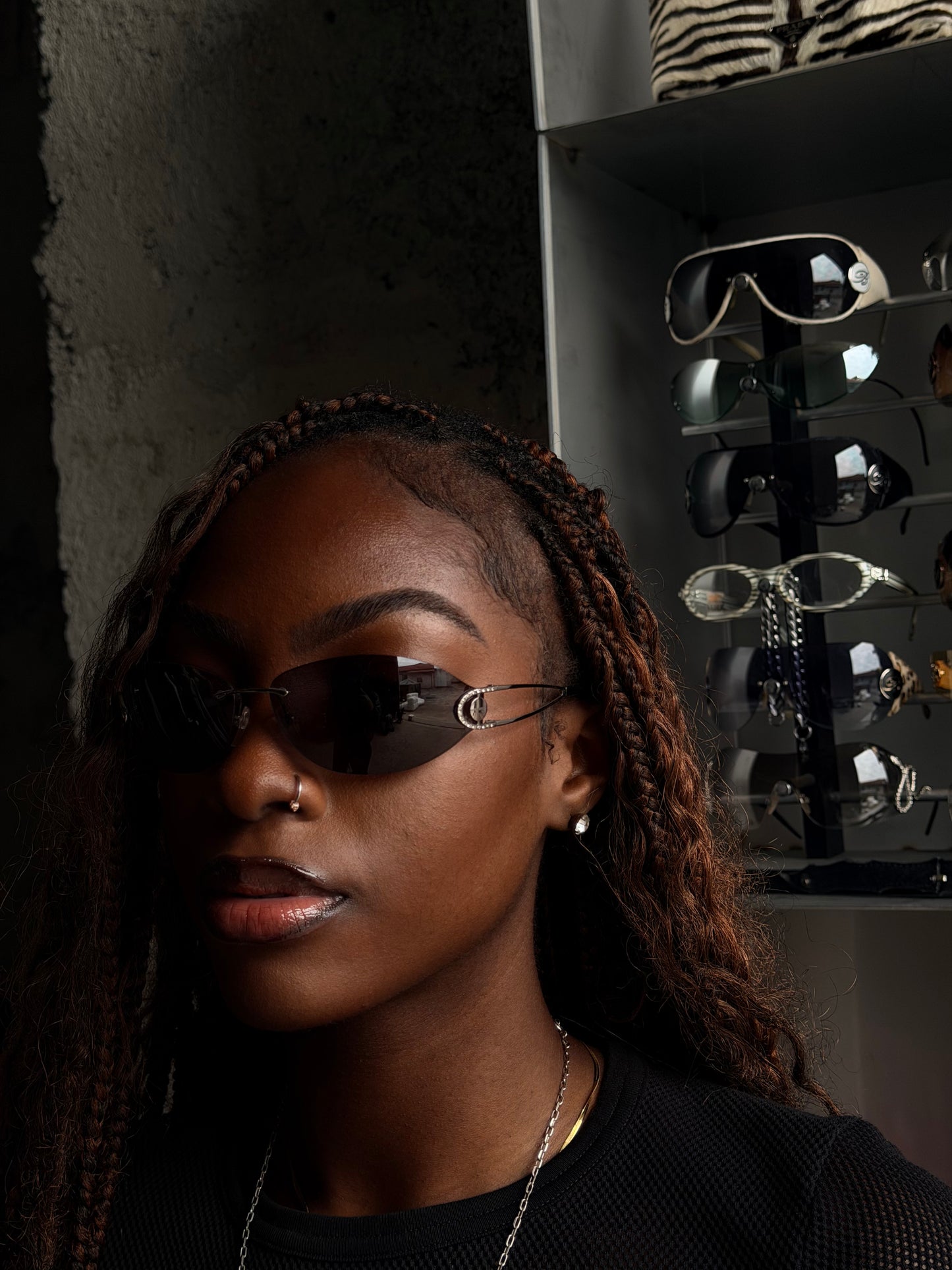 GIVENCHY BLACK RHINESTONES SUNGLASSES