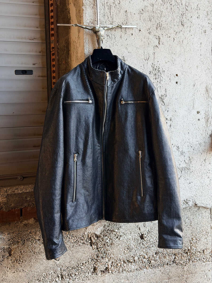 SNAKESKIN LEATHER BIKER