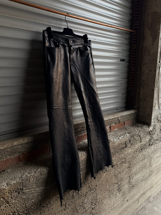 ALEKSANDER CECCO “ALEYA” BOOTCUT LEATHER PANTS