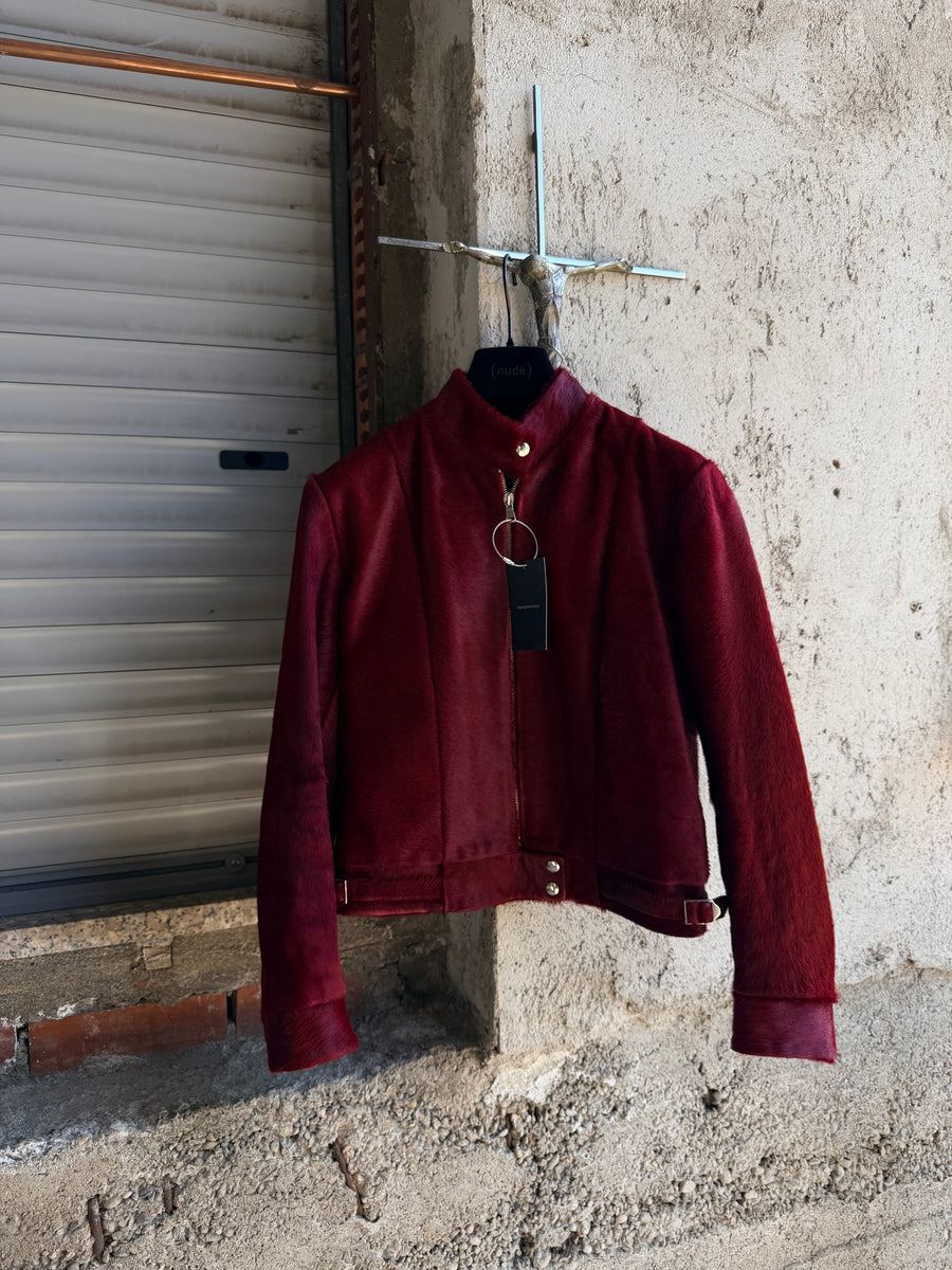RED WINE PONYHAIR BIKER
