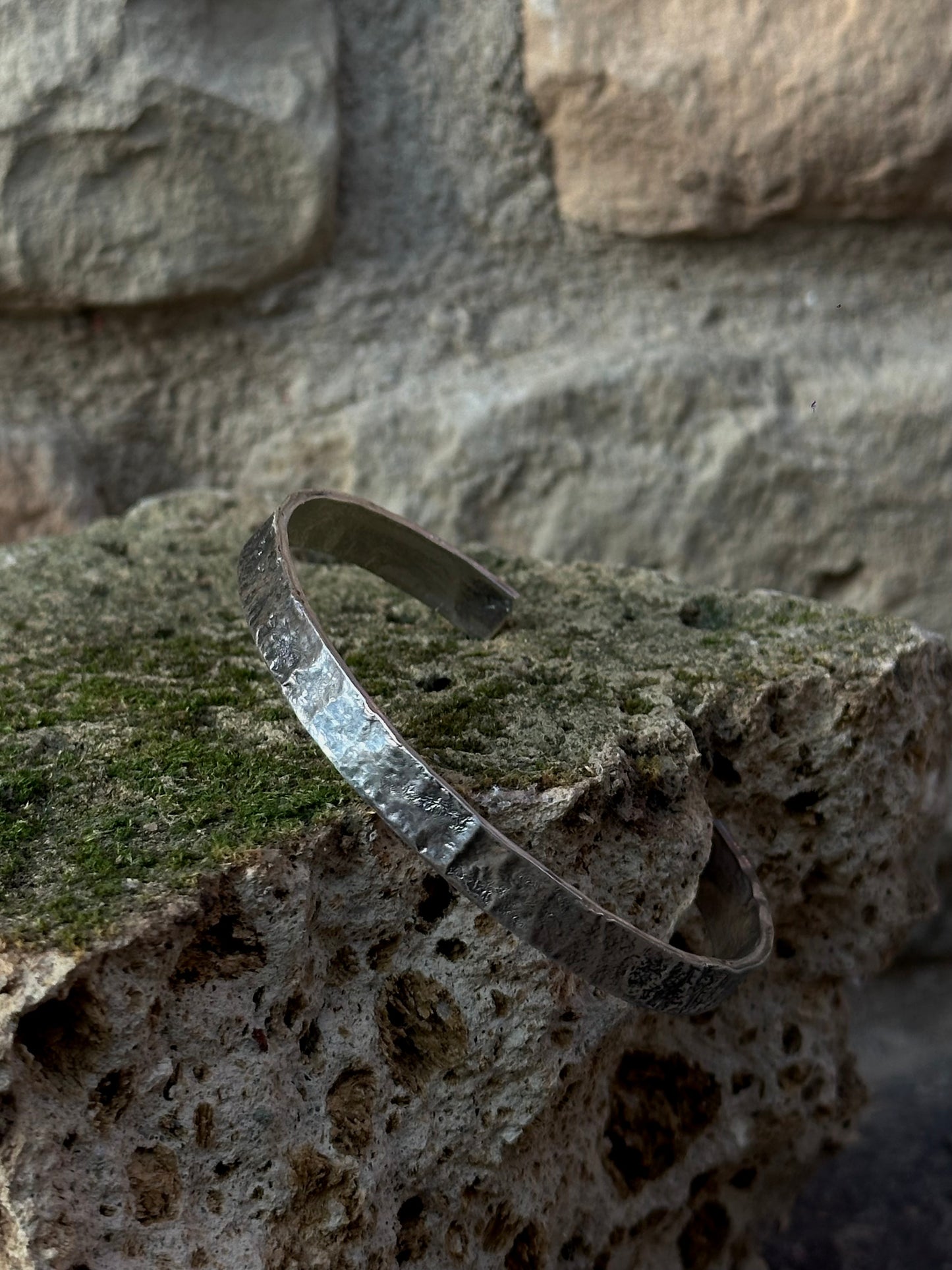 HAILV SOLID UNIQUE TEXTURE SILVER BRACELET