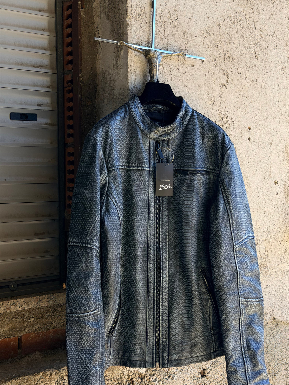 SNAKESKIN LEATHER BIKER