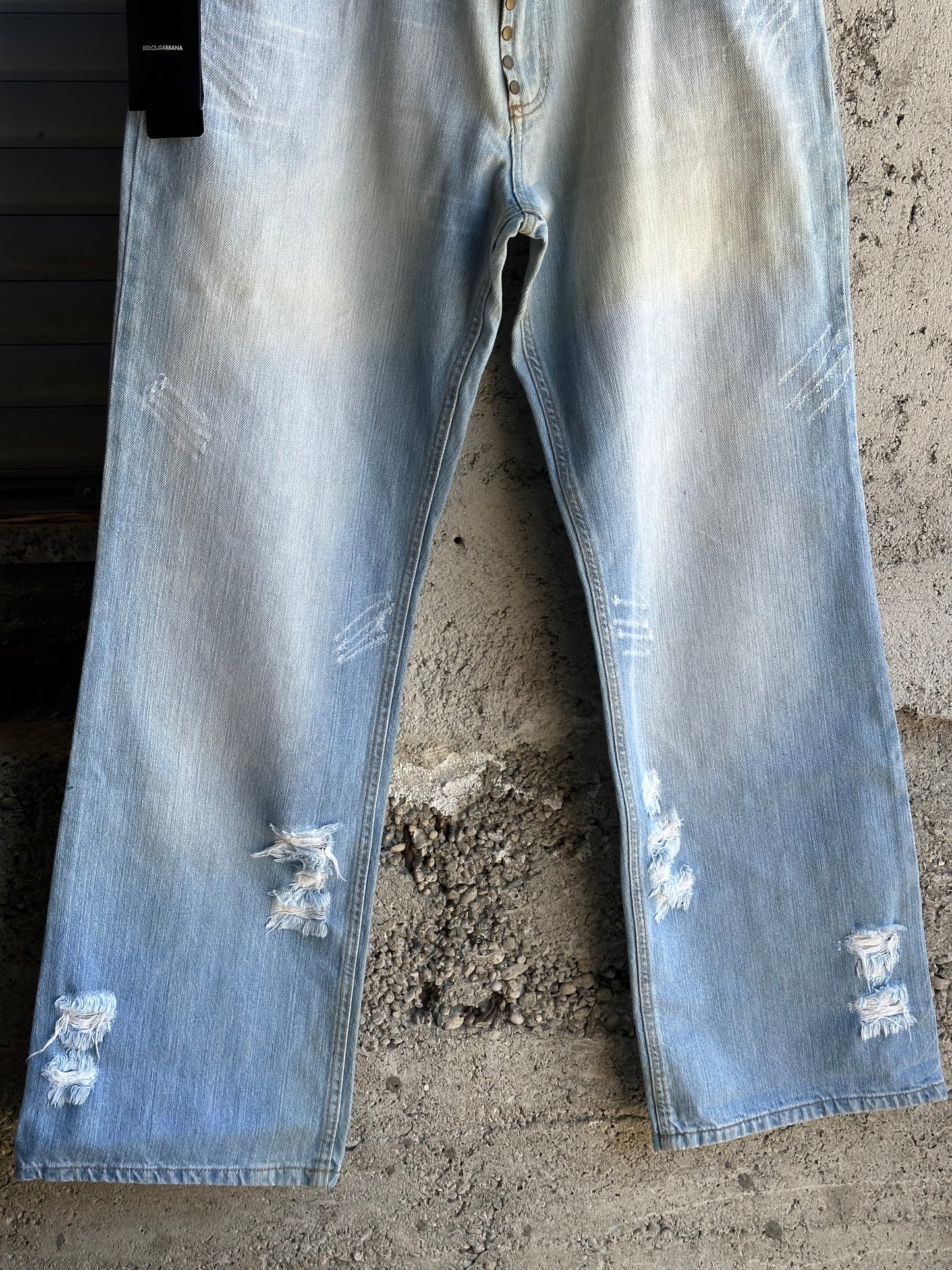 DOLCE & GABBANA TIGER STUDDED JEANS