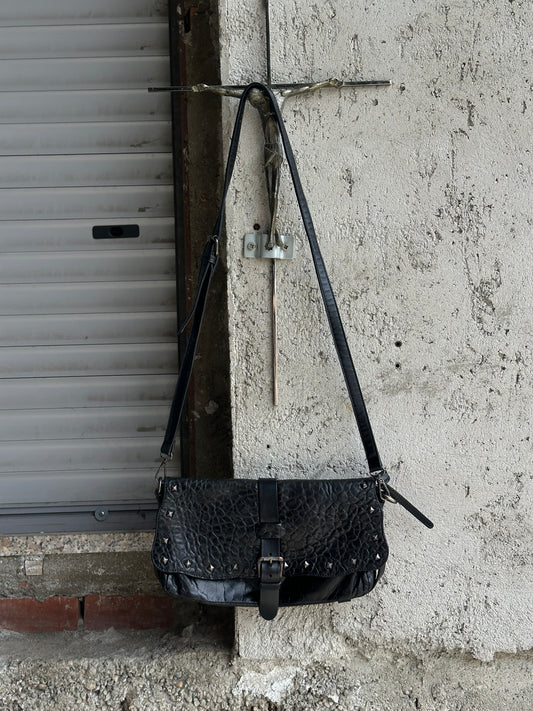 SHOULDER LEATHER STUDDED BAG