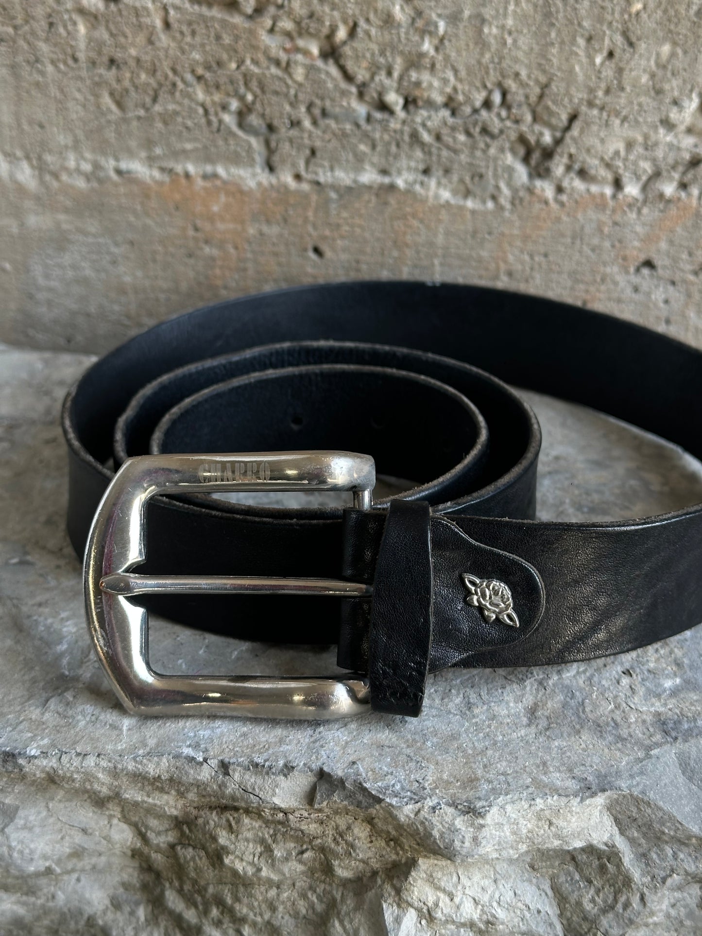 BLACK LEATHER BELT