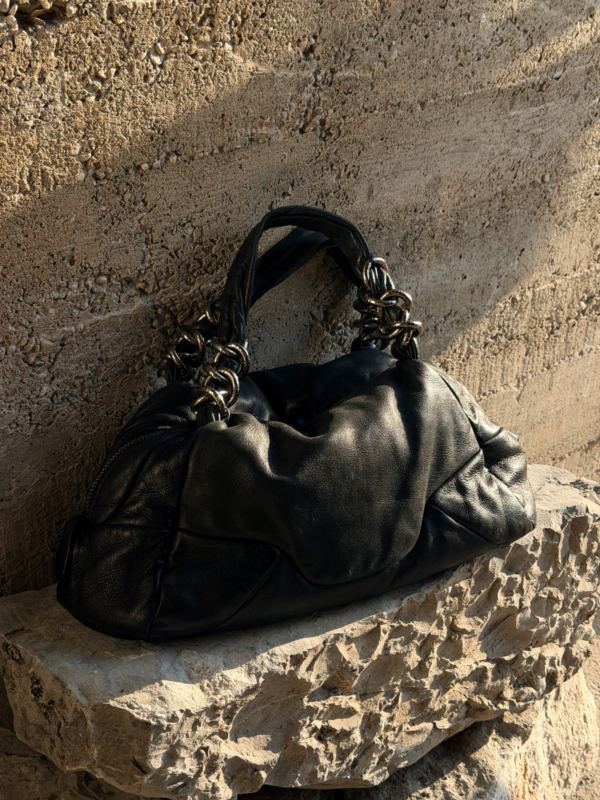 FAY LEATHER INTERLOCKED BAG