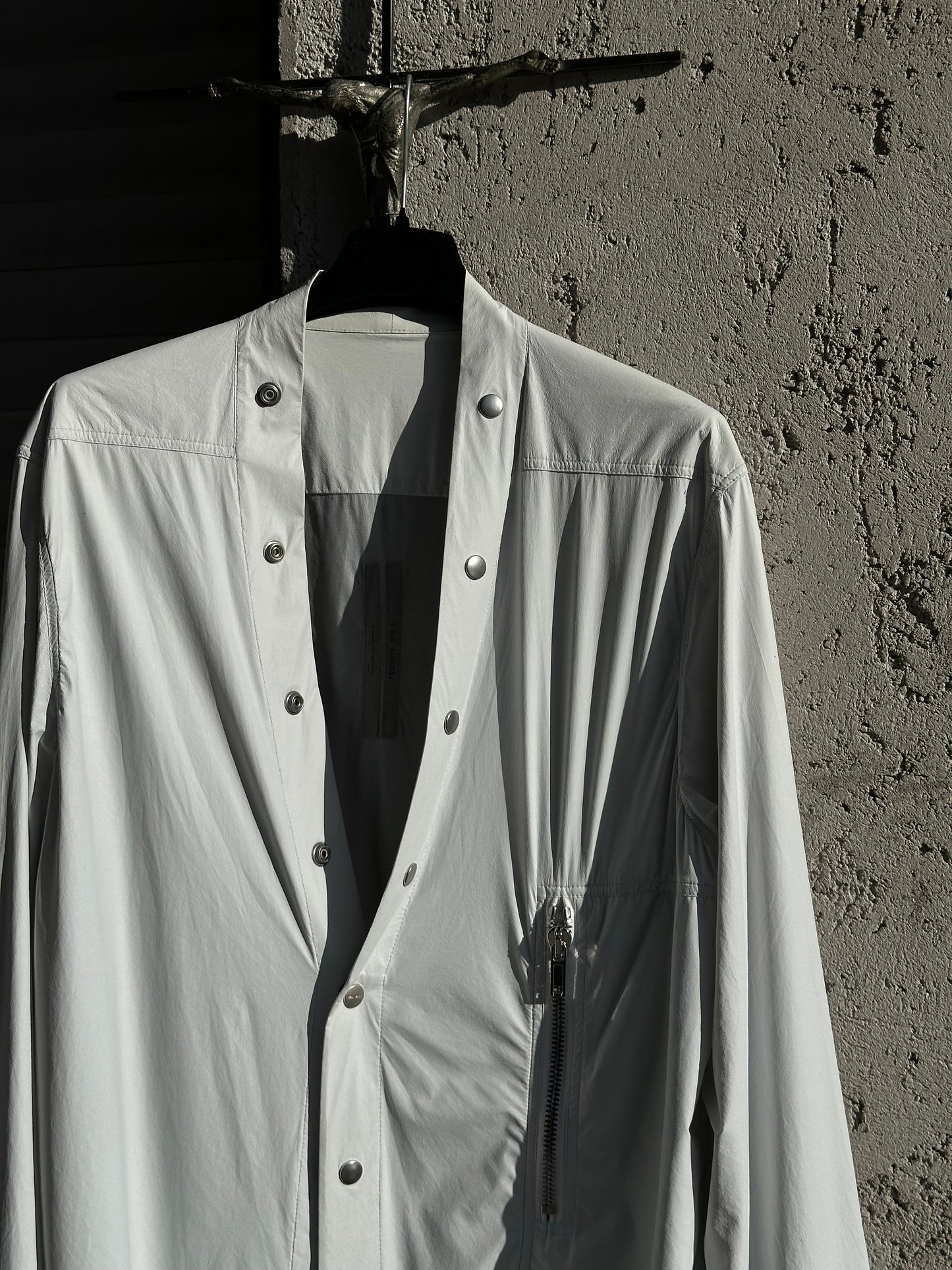 RICK OWENS TECUATL S/S 20 WHITE SHIRT