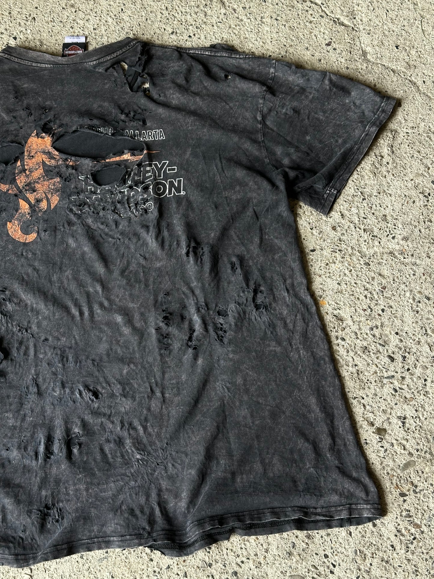 HARLEY DAVIDSON DISTRESSED GREY T-SHIRT
