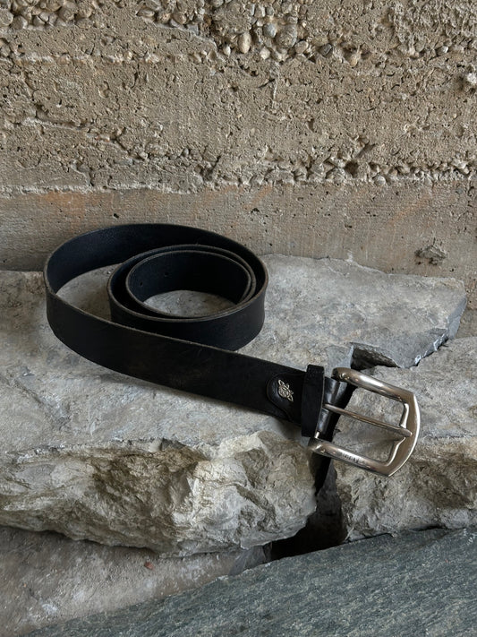 BLACK LEATHER BELT
